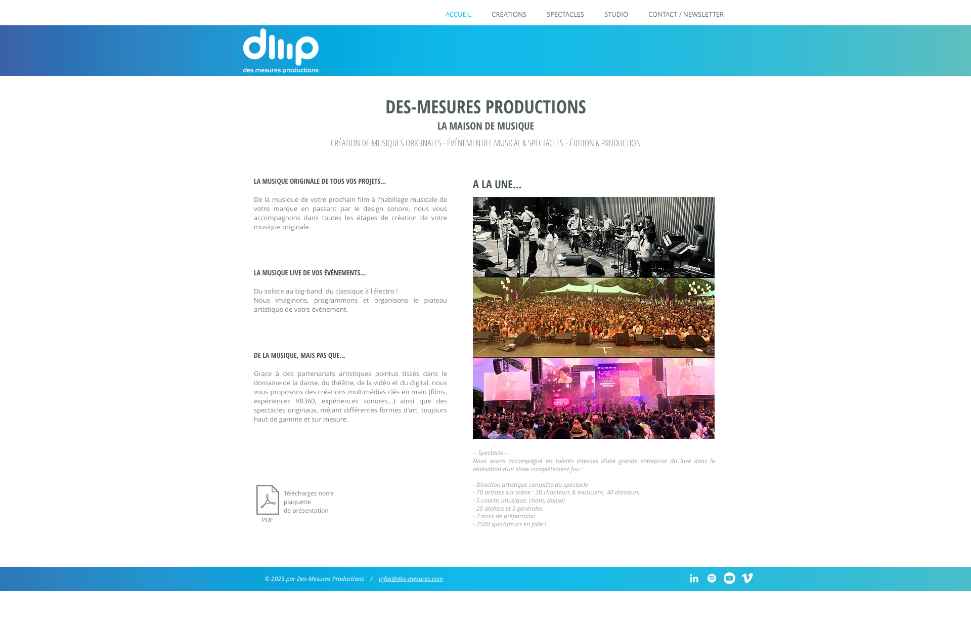 Aperçu du site