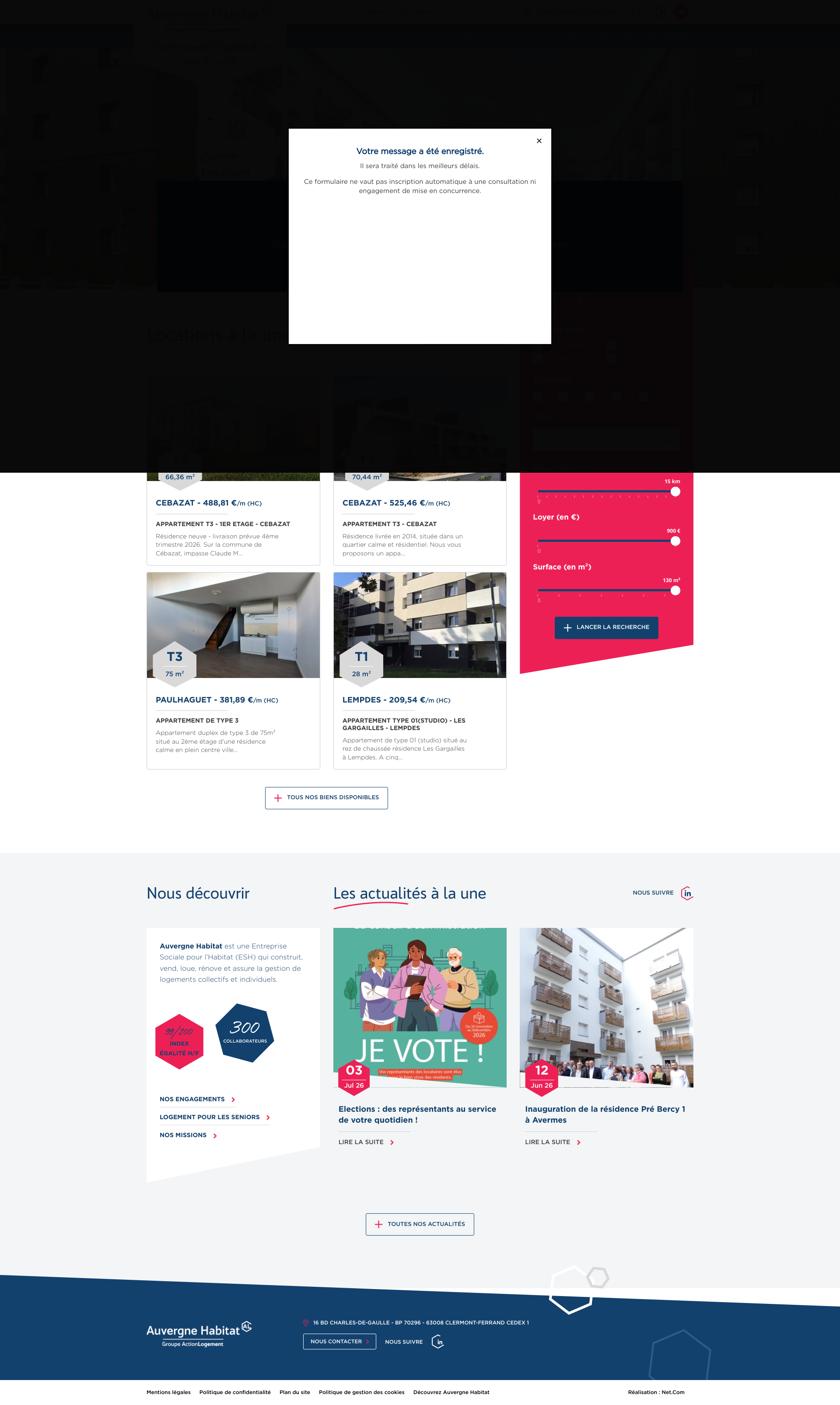 Aperçu du site