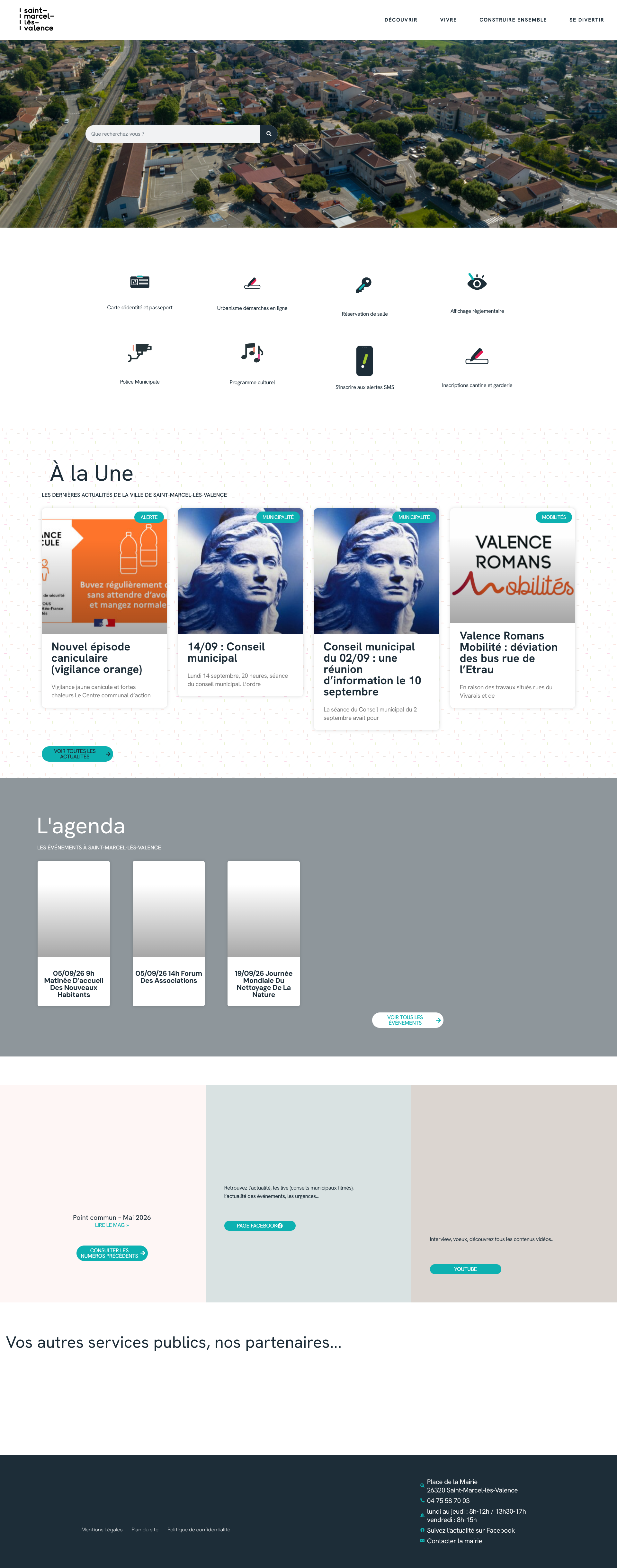 Aperçu du site