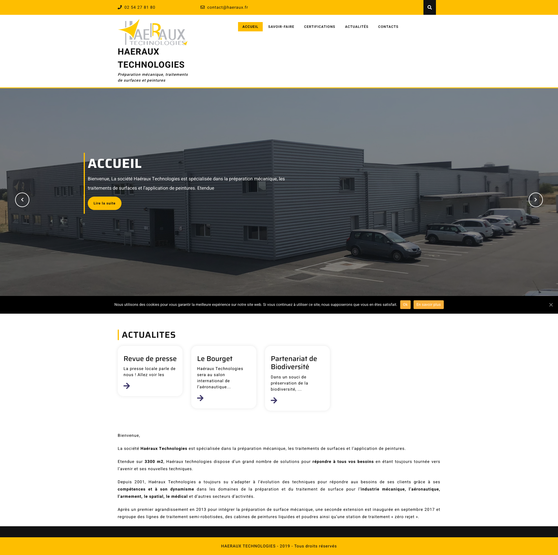 Aperçu du site