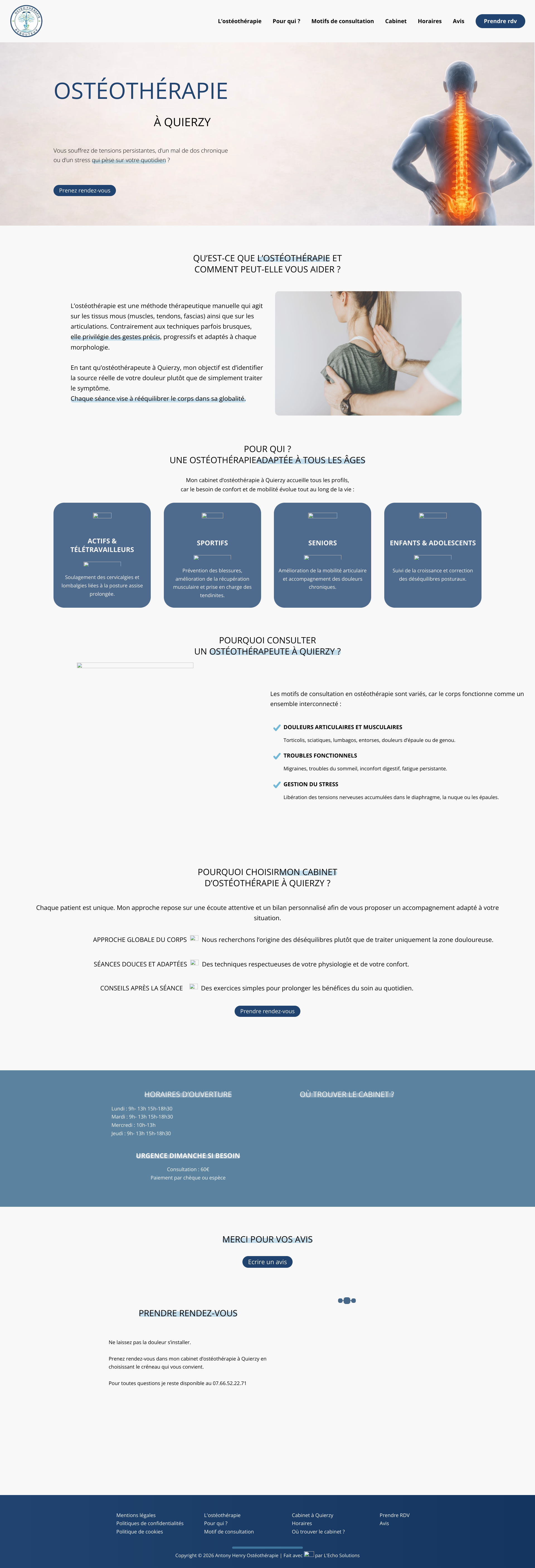Aperçu du site