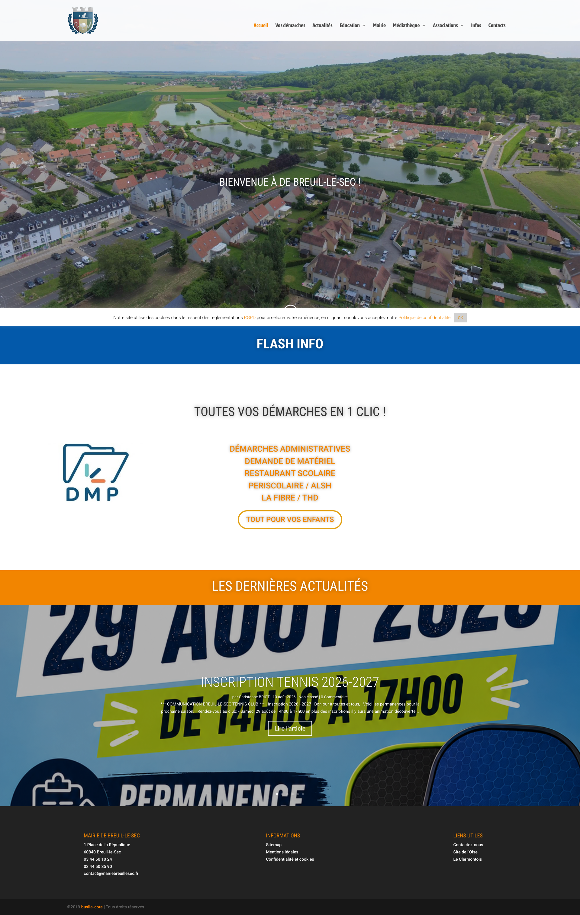 Aperçu du site