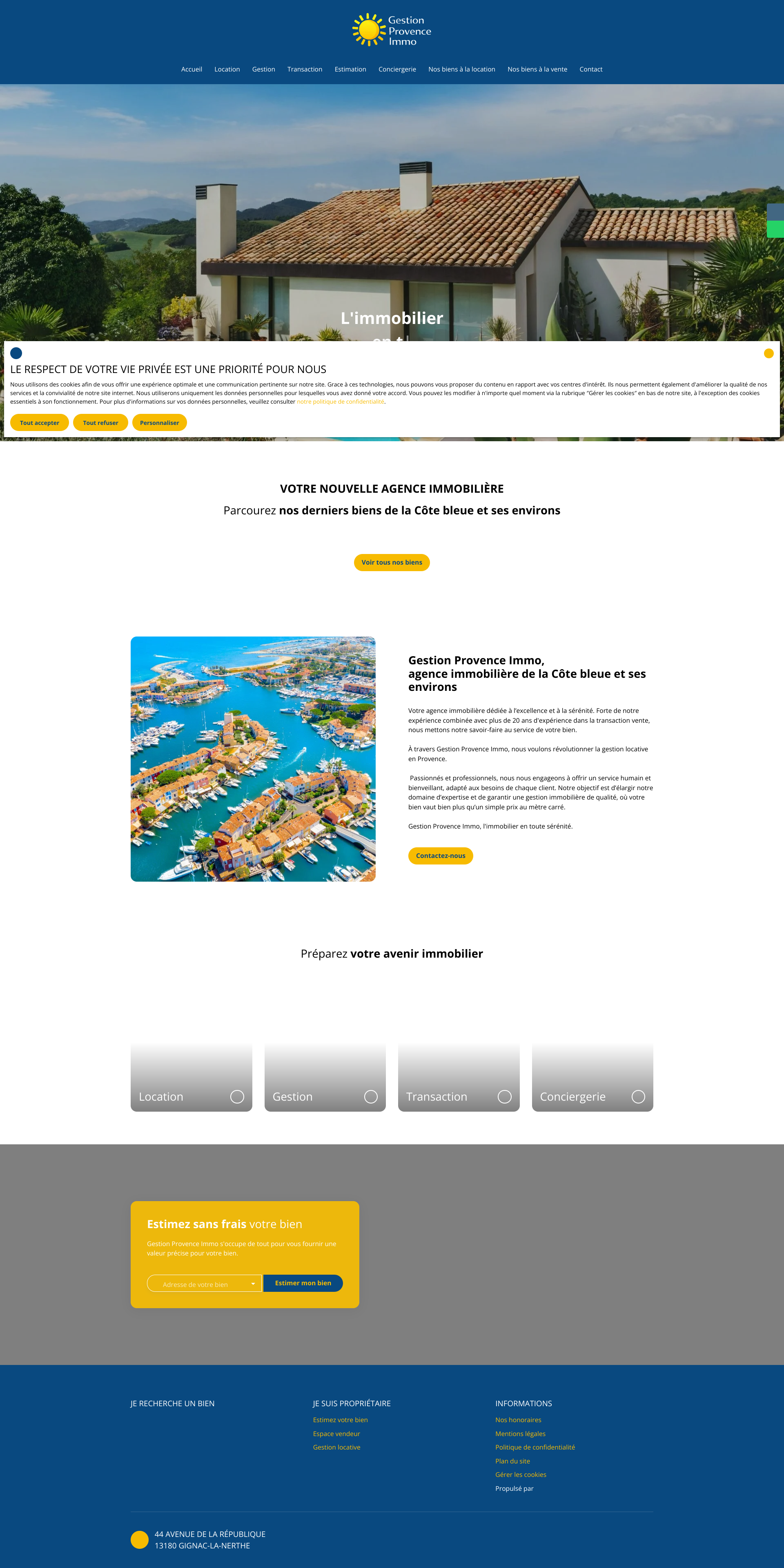 Aperçu du site