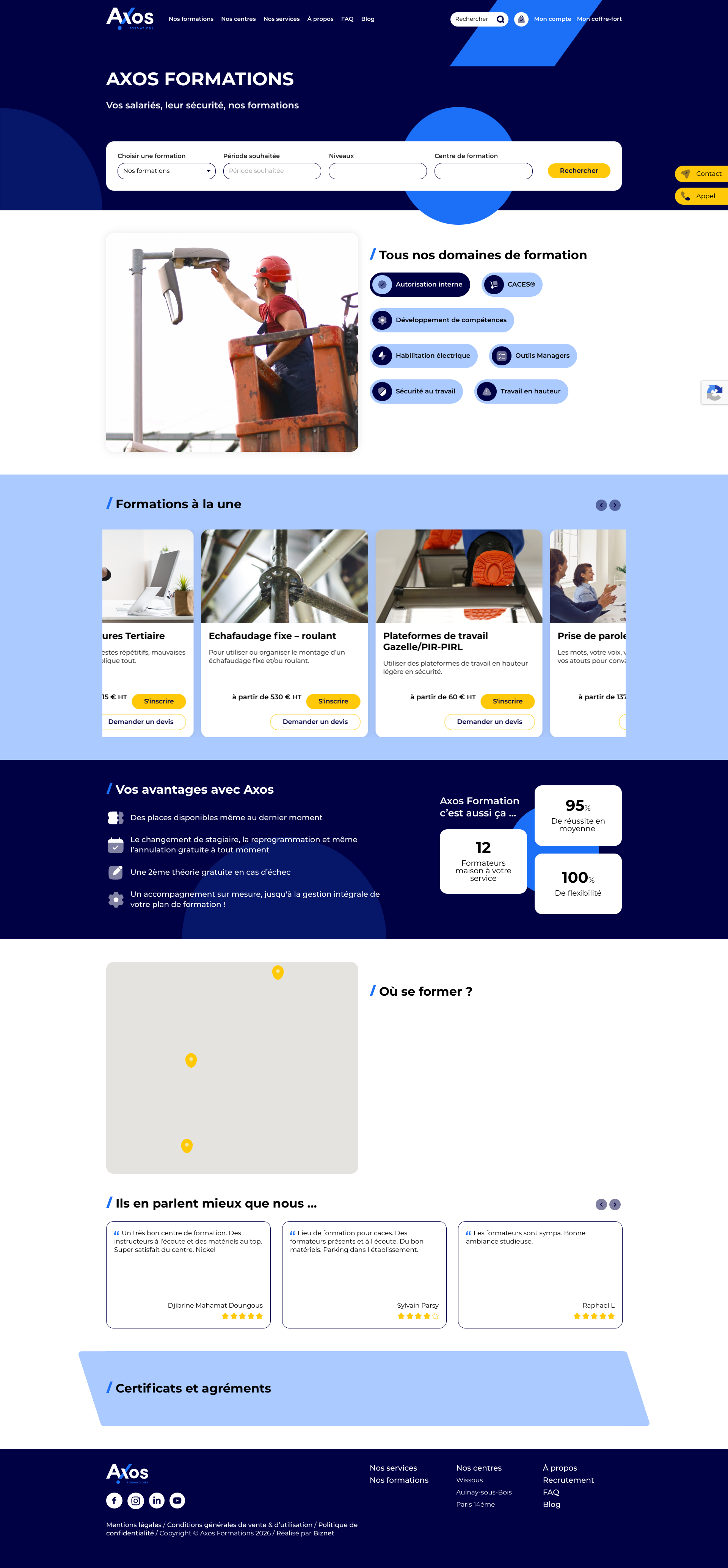 Aperçu du site