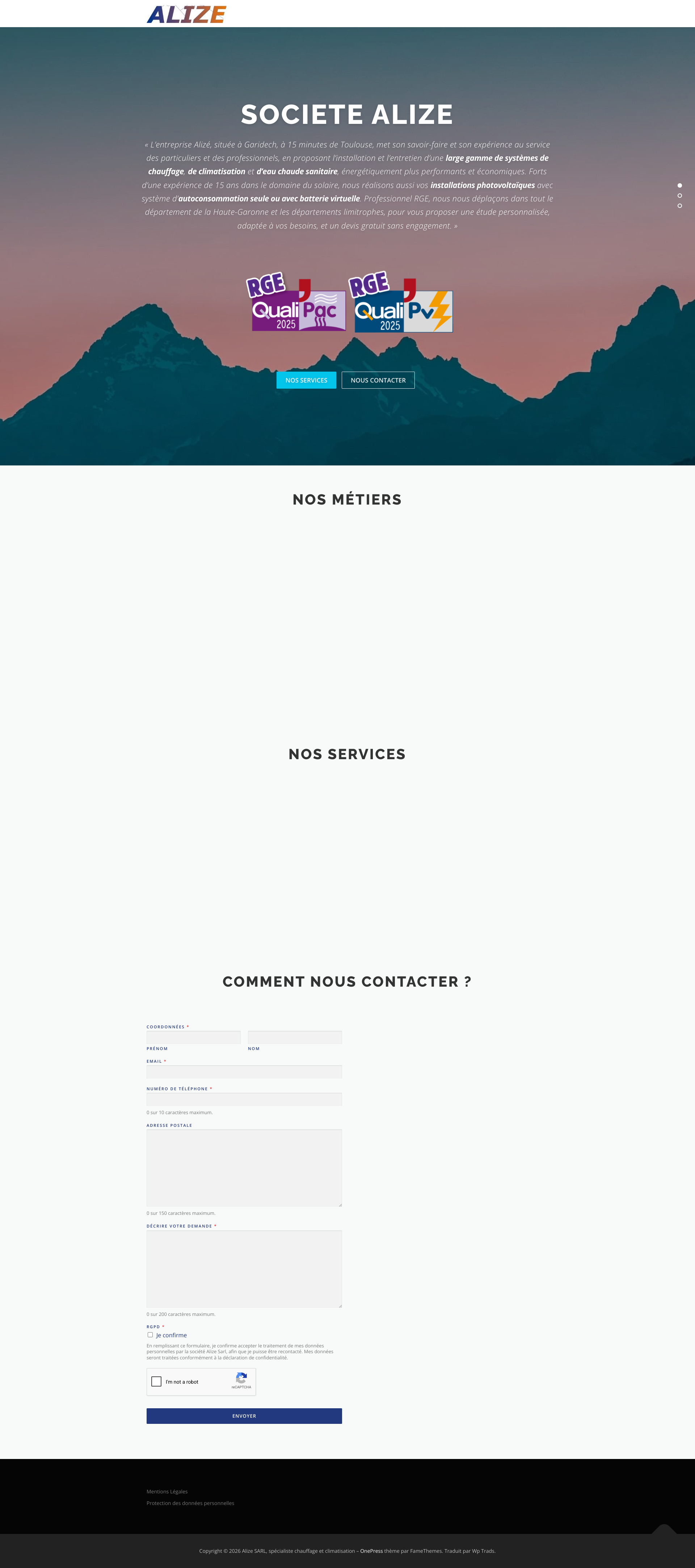 Aperçu du site
