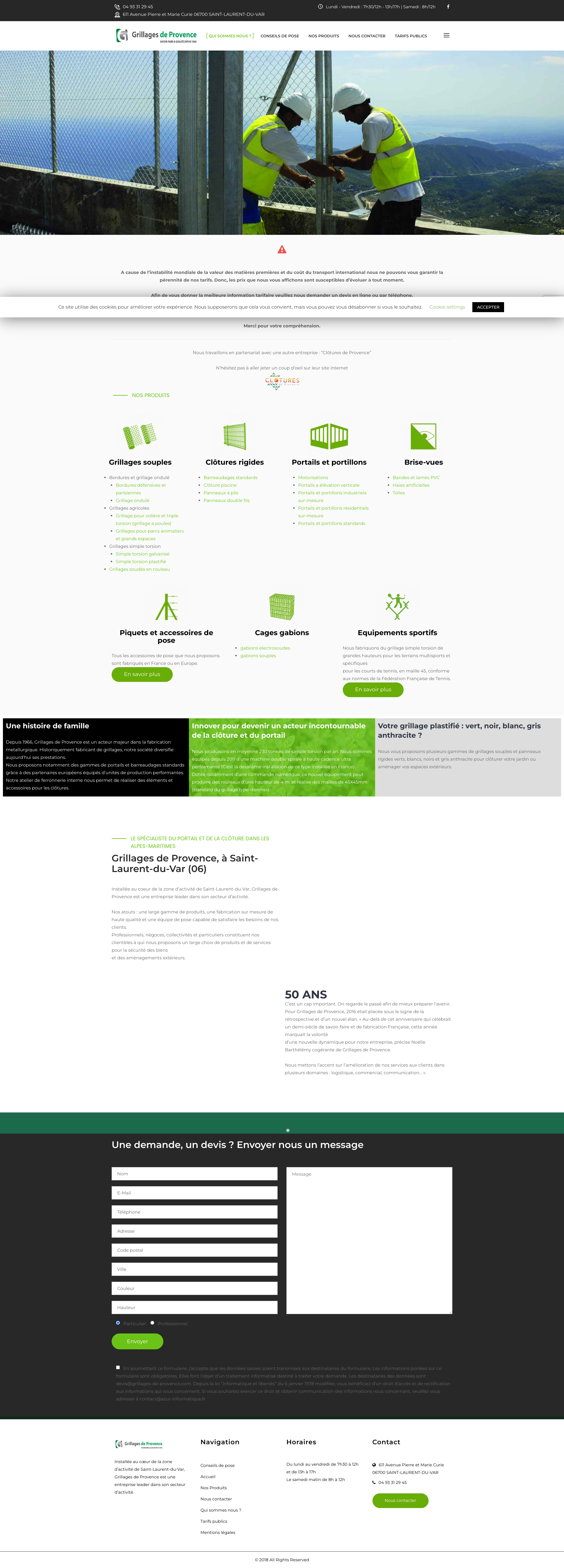 Aperçu du site