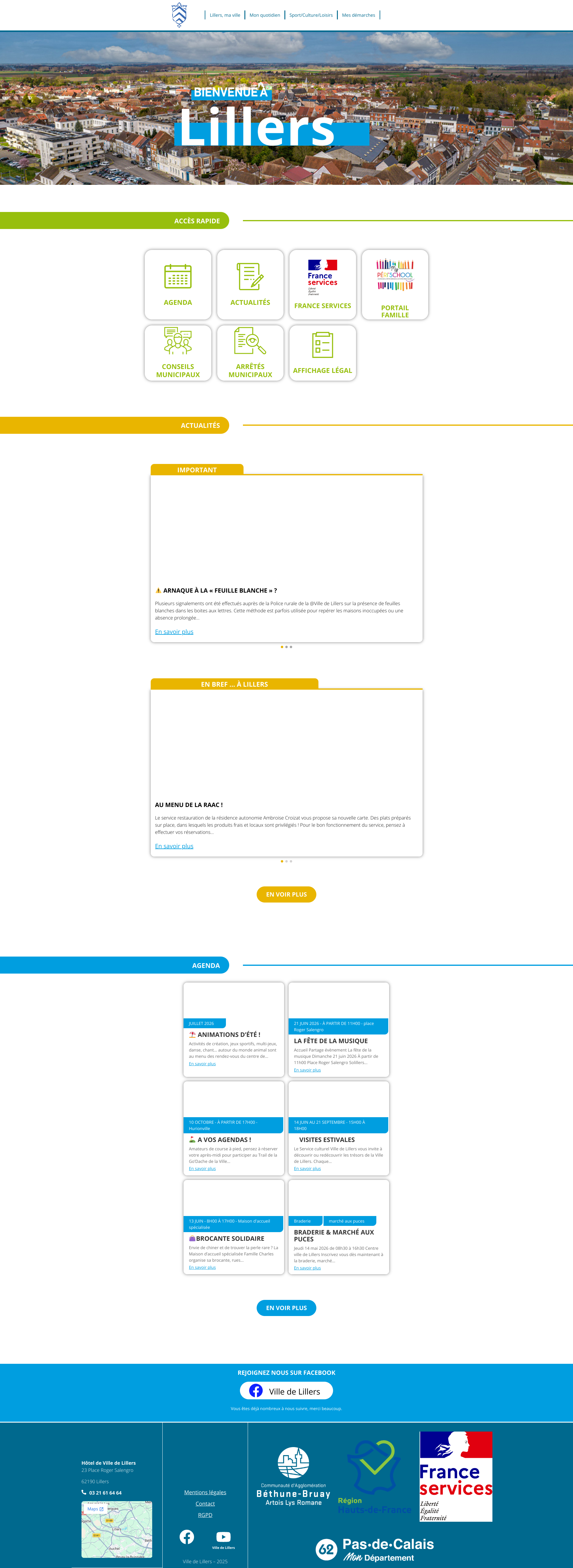 Aperçu du site
