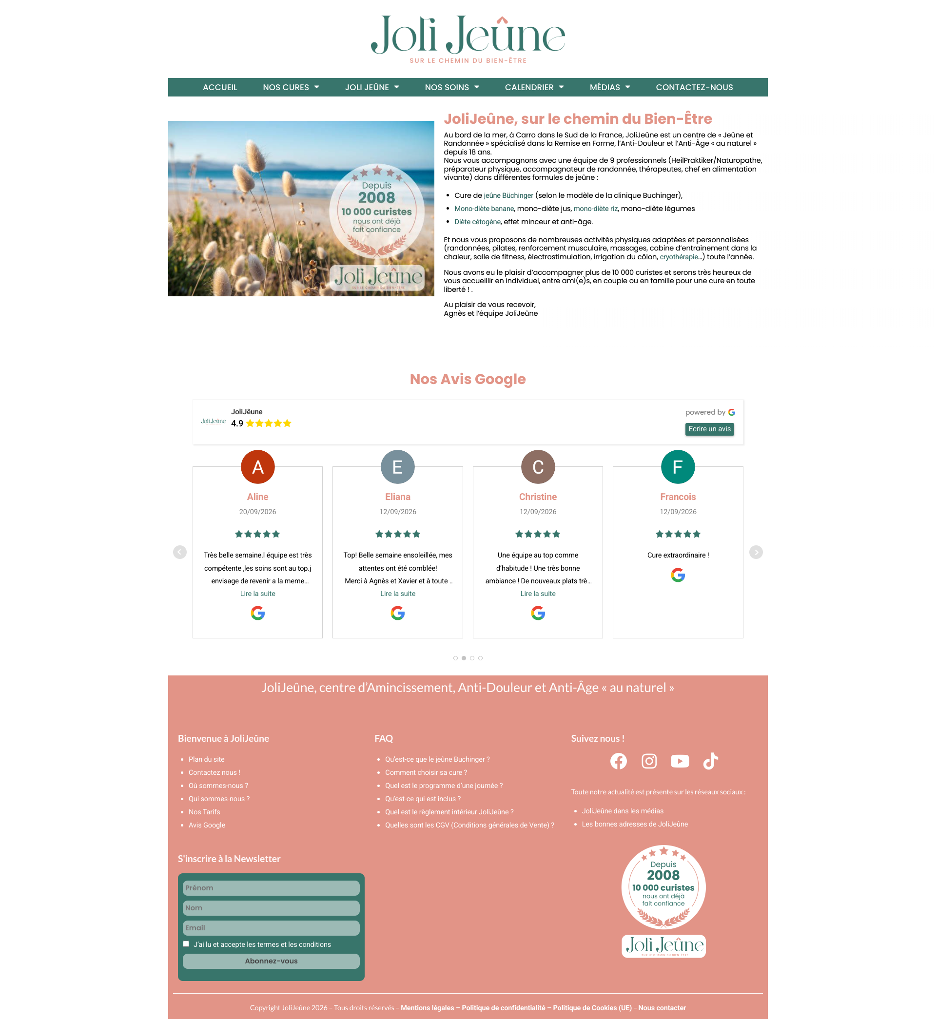 Aperçu du site