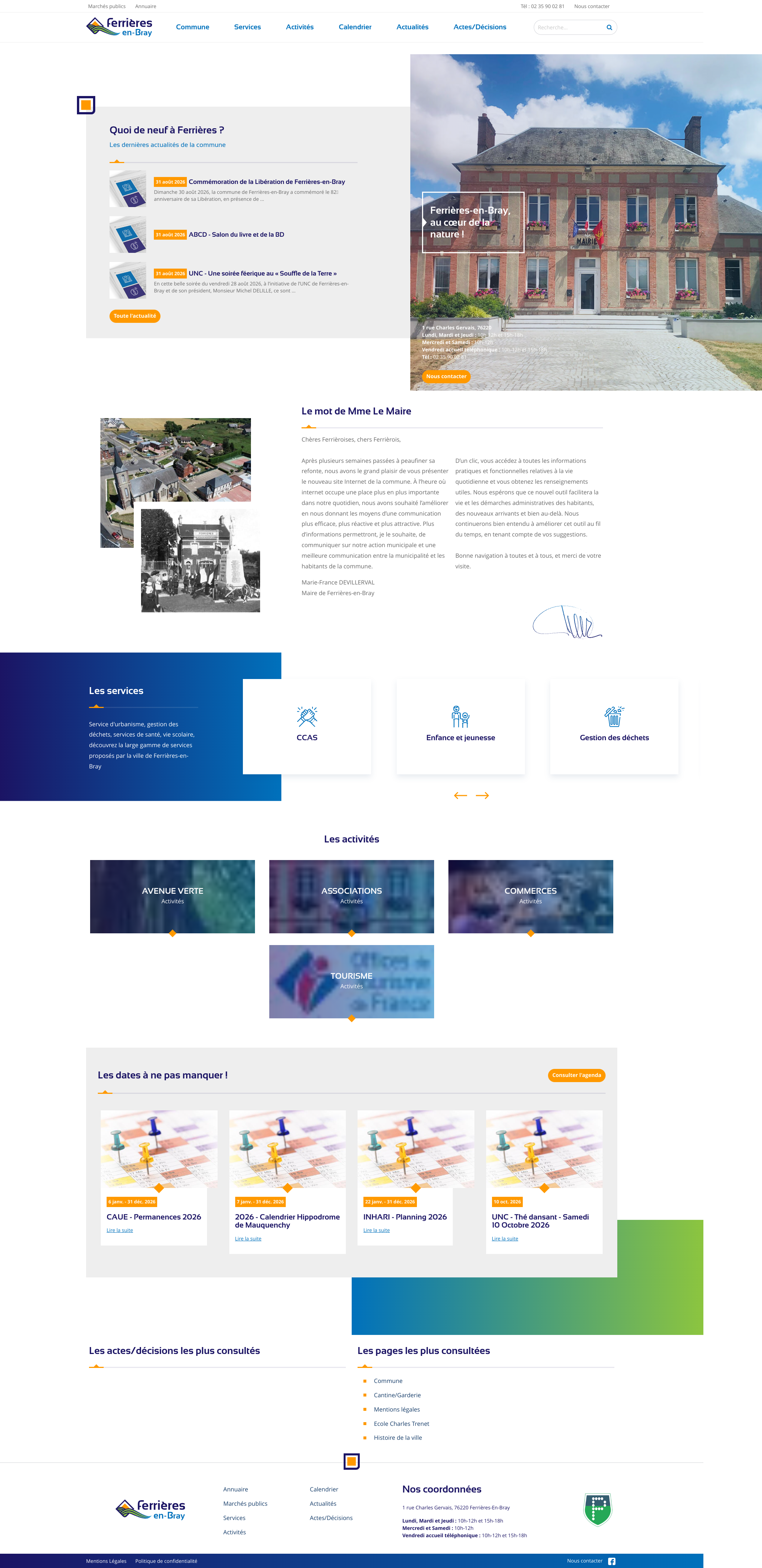 Aperçu du site