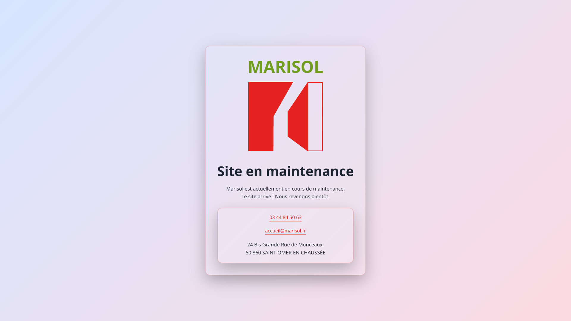 Aperçu du site