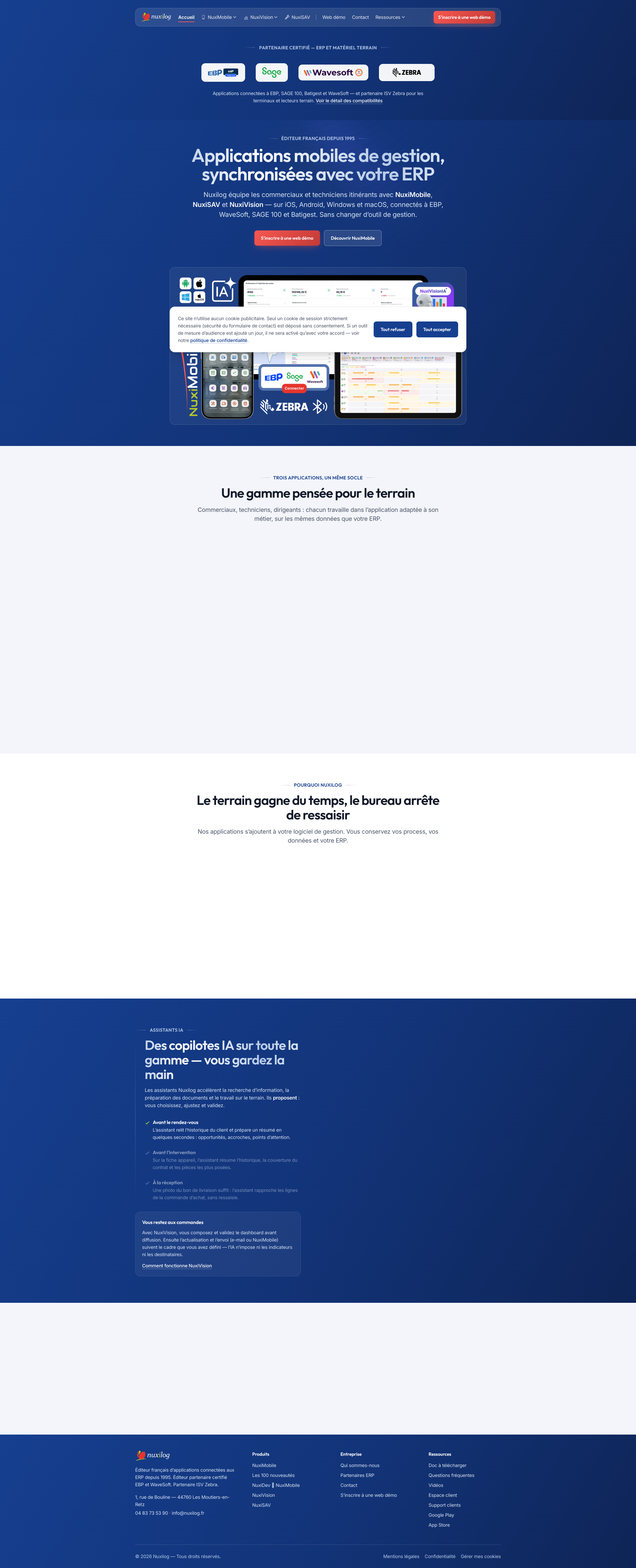Aperçu du site