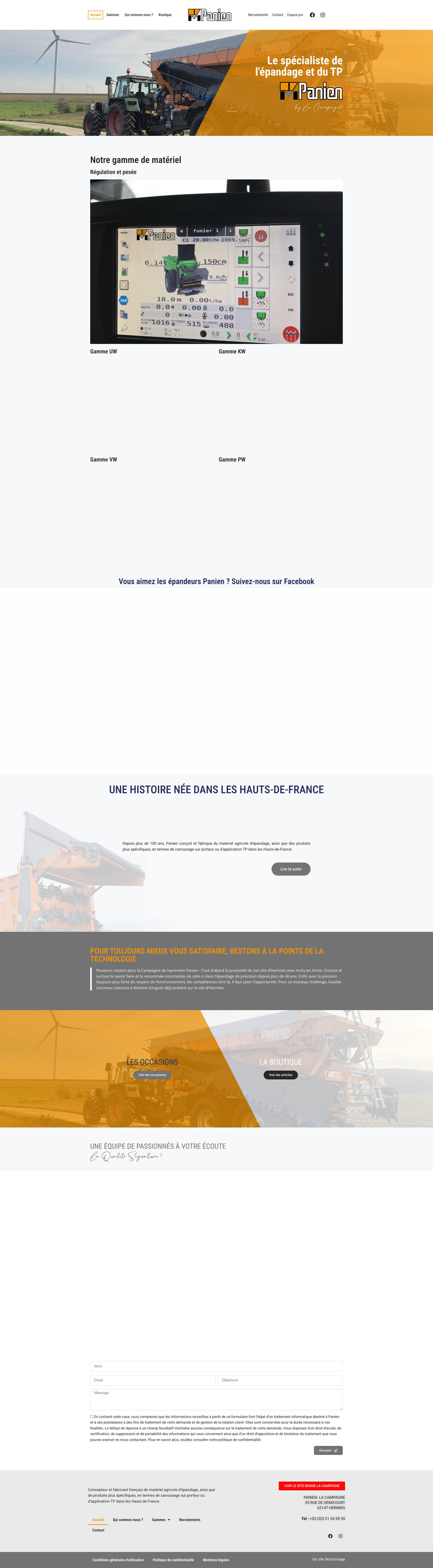 Aperçu du site