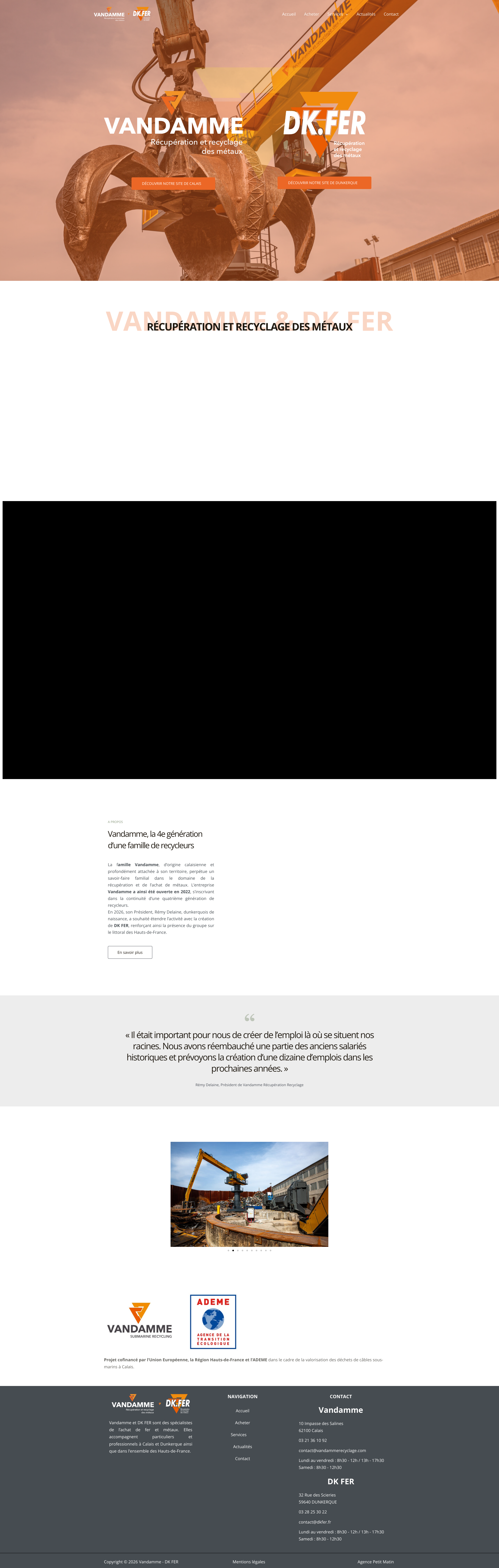 Aperçu du site