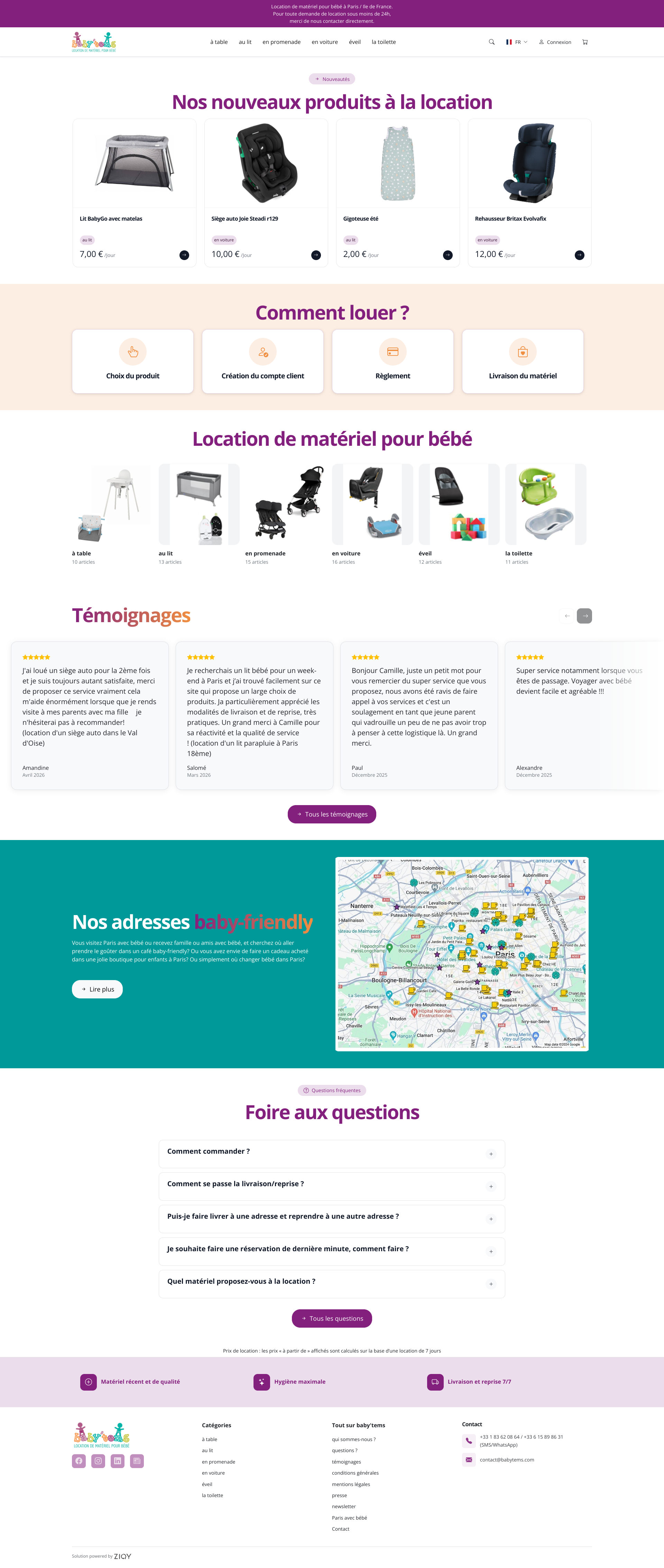 Aperçu du site