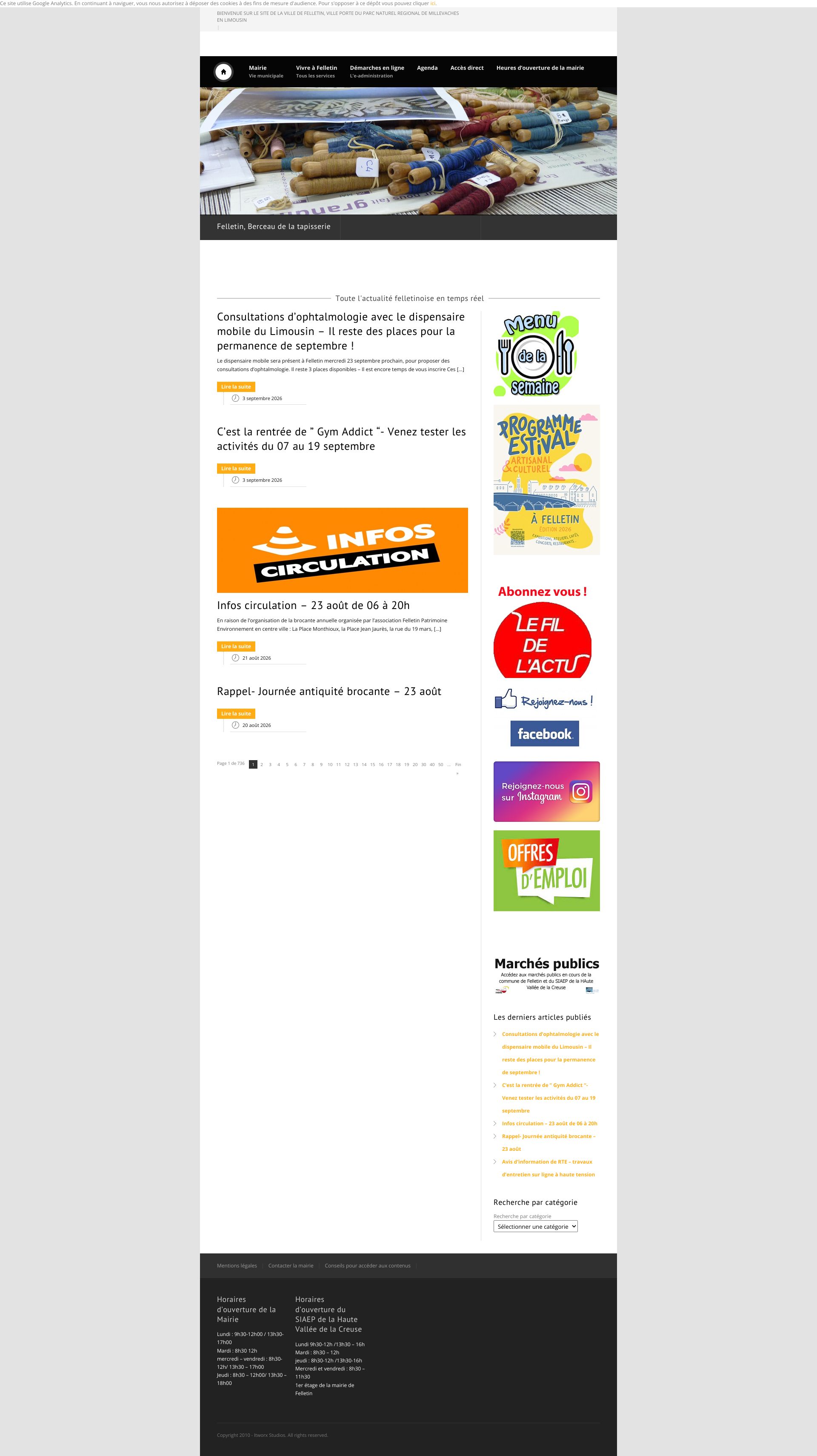 Aperçu du site