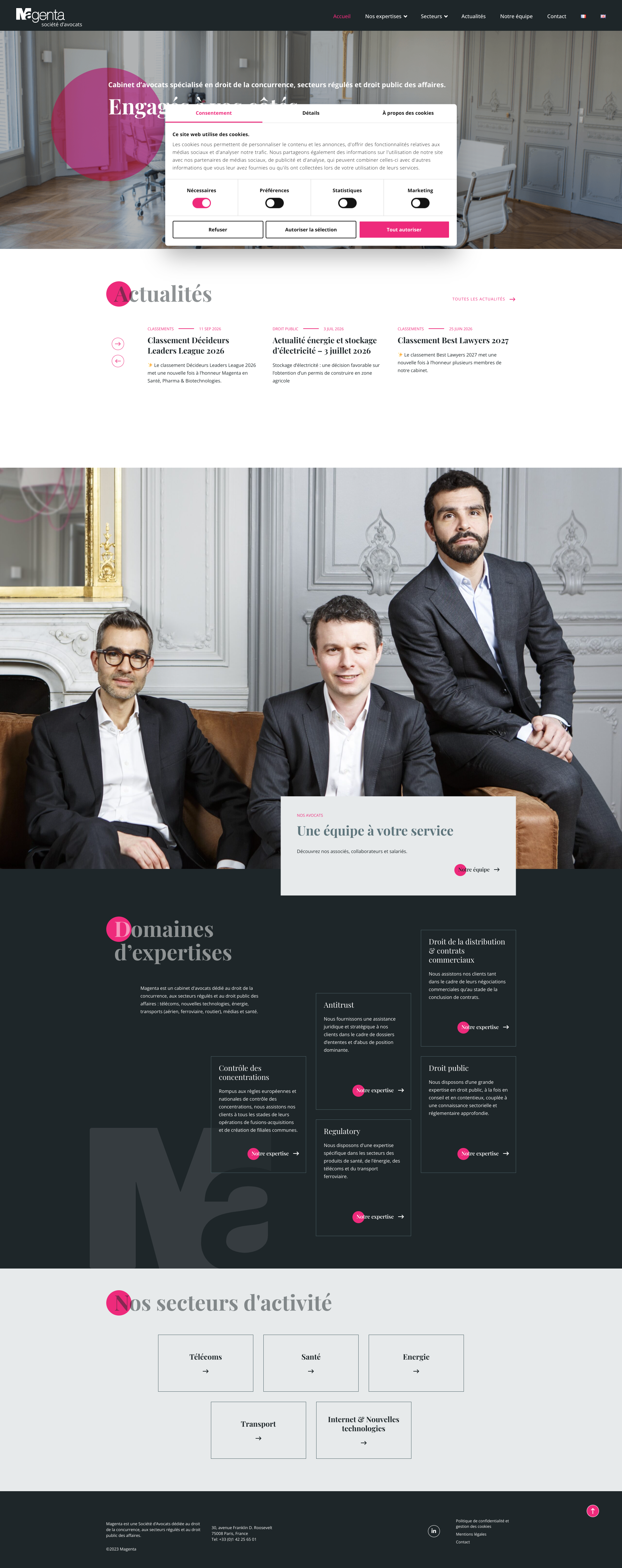 Aperçu du site