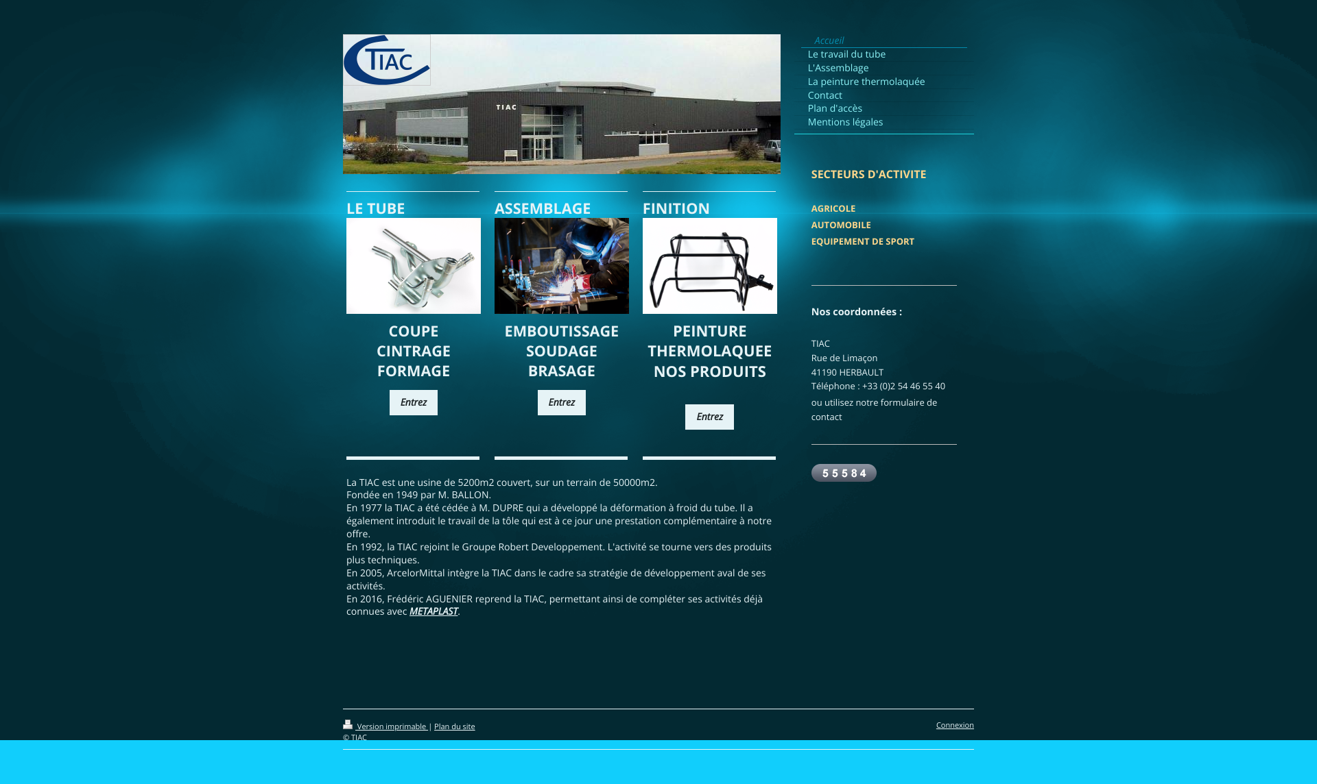 Aperçu du site