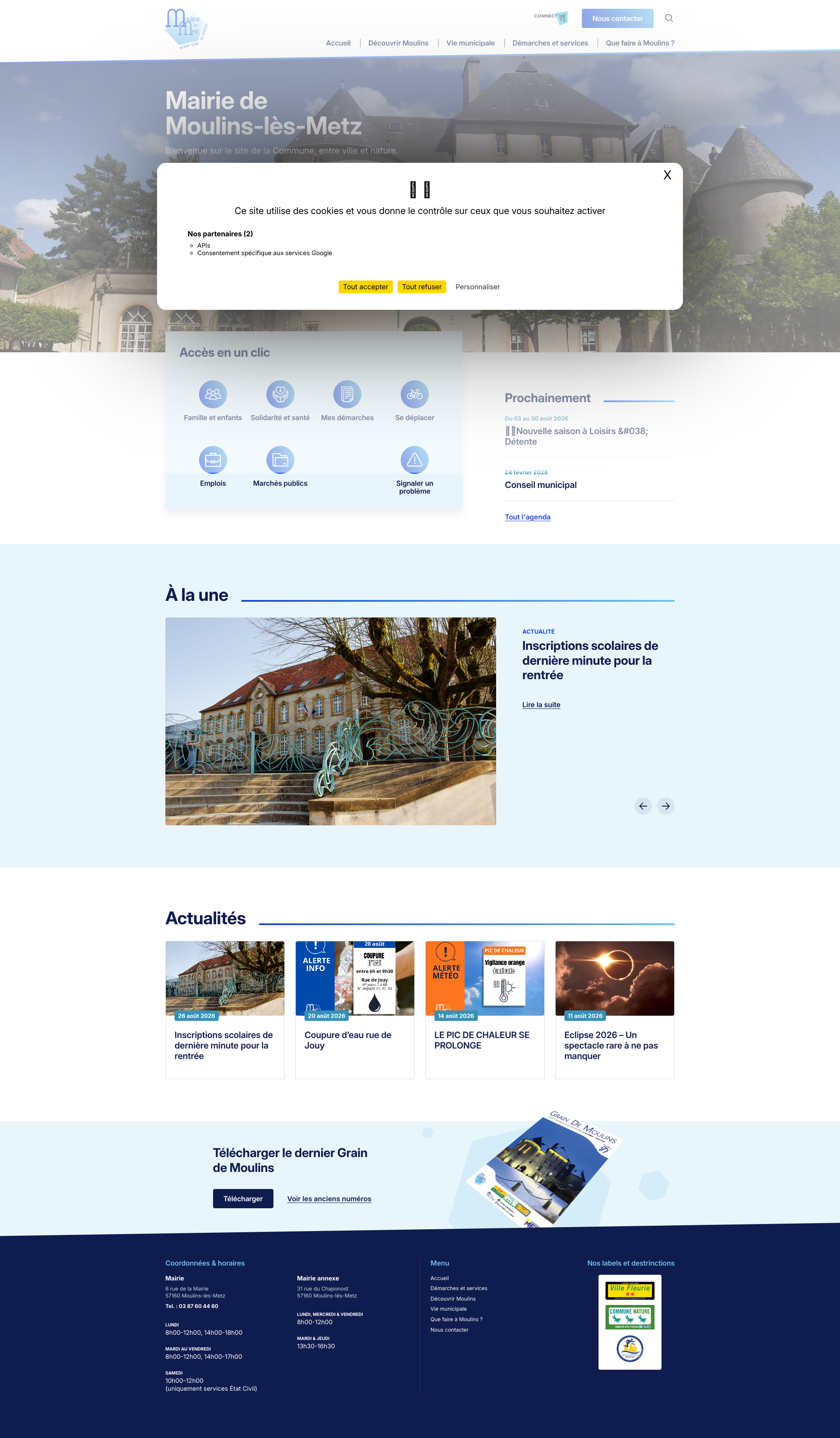 Aperçu du site
