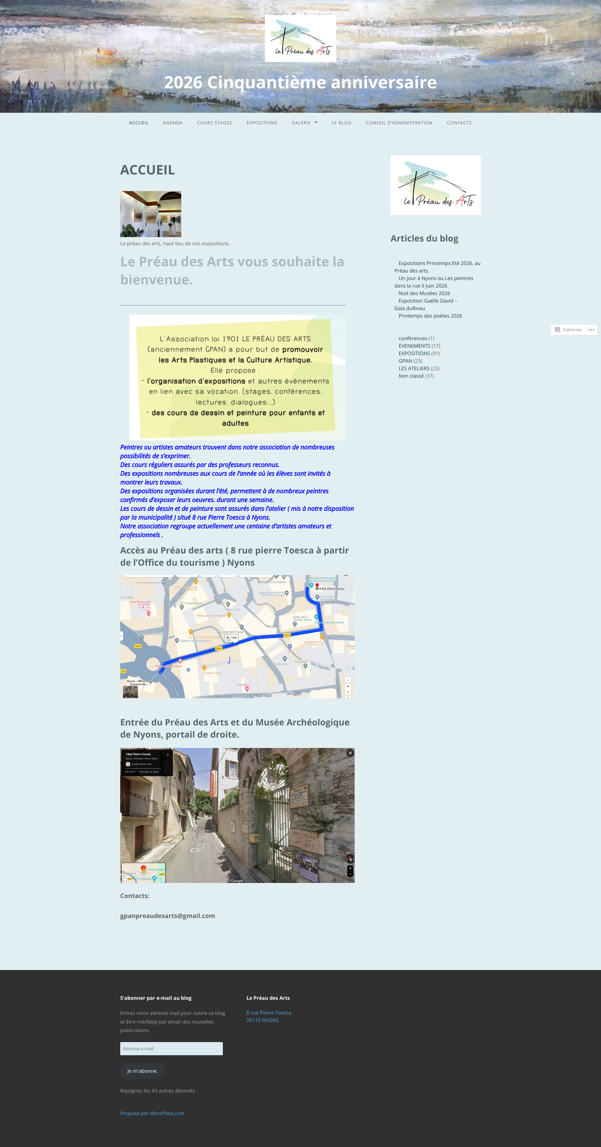 Aperçu du site