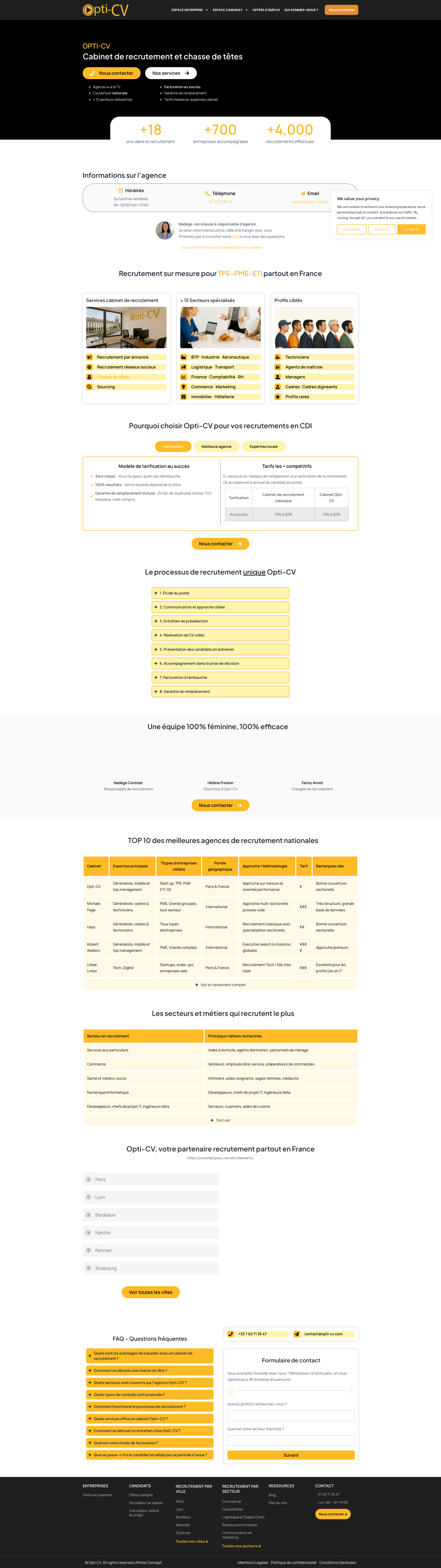 Aperçu du site