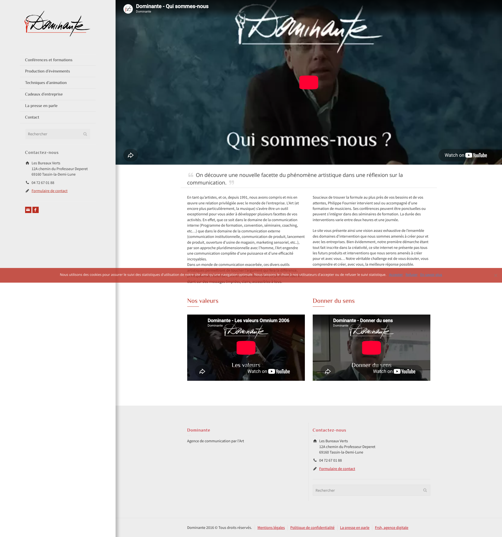 Aperçu du site