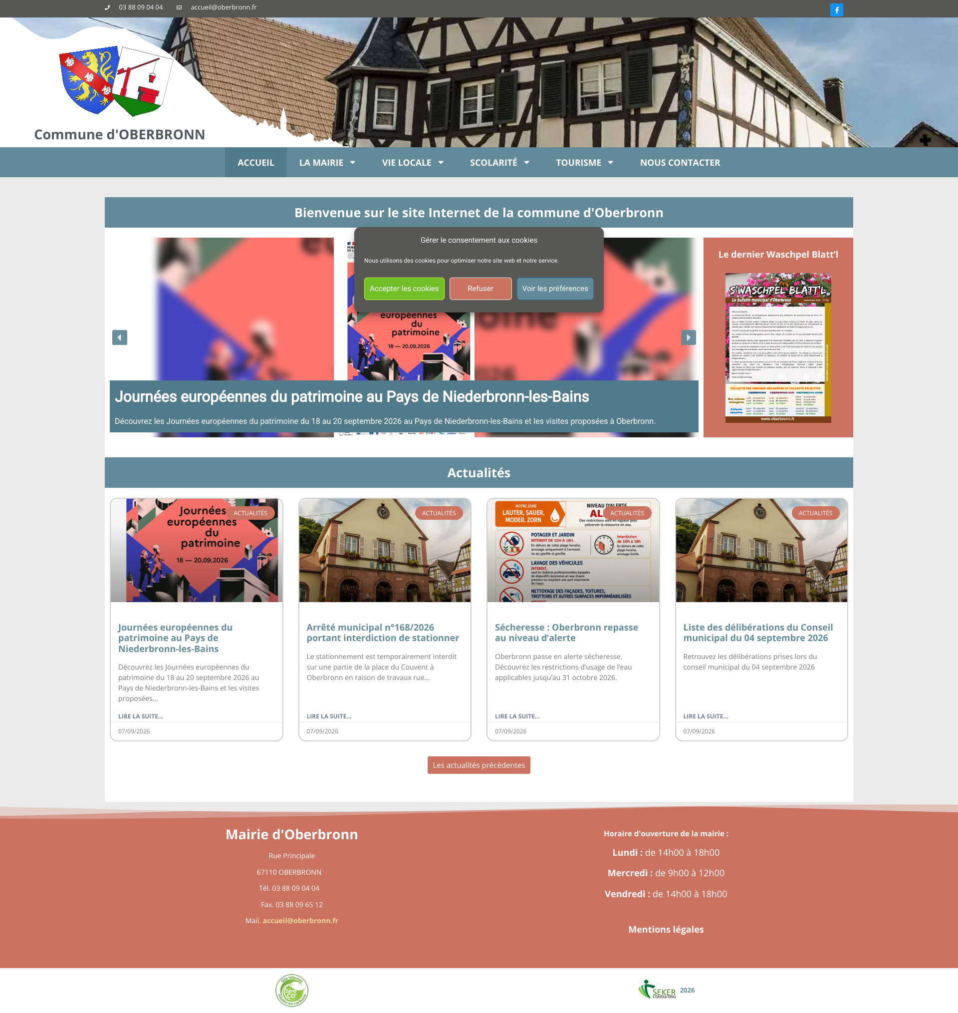Aperçu du site
