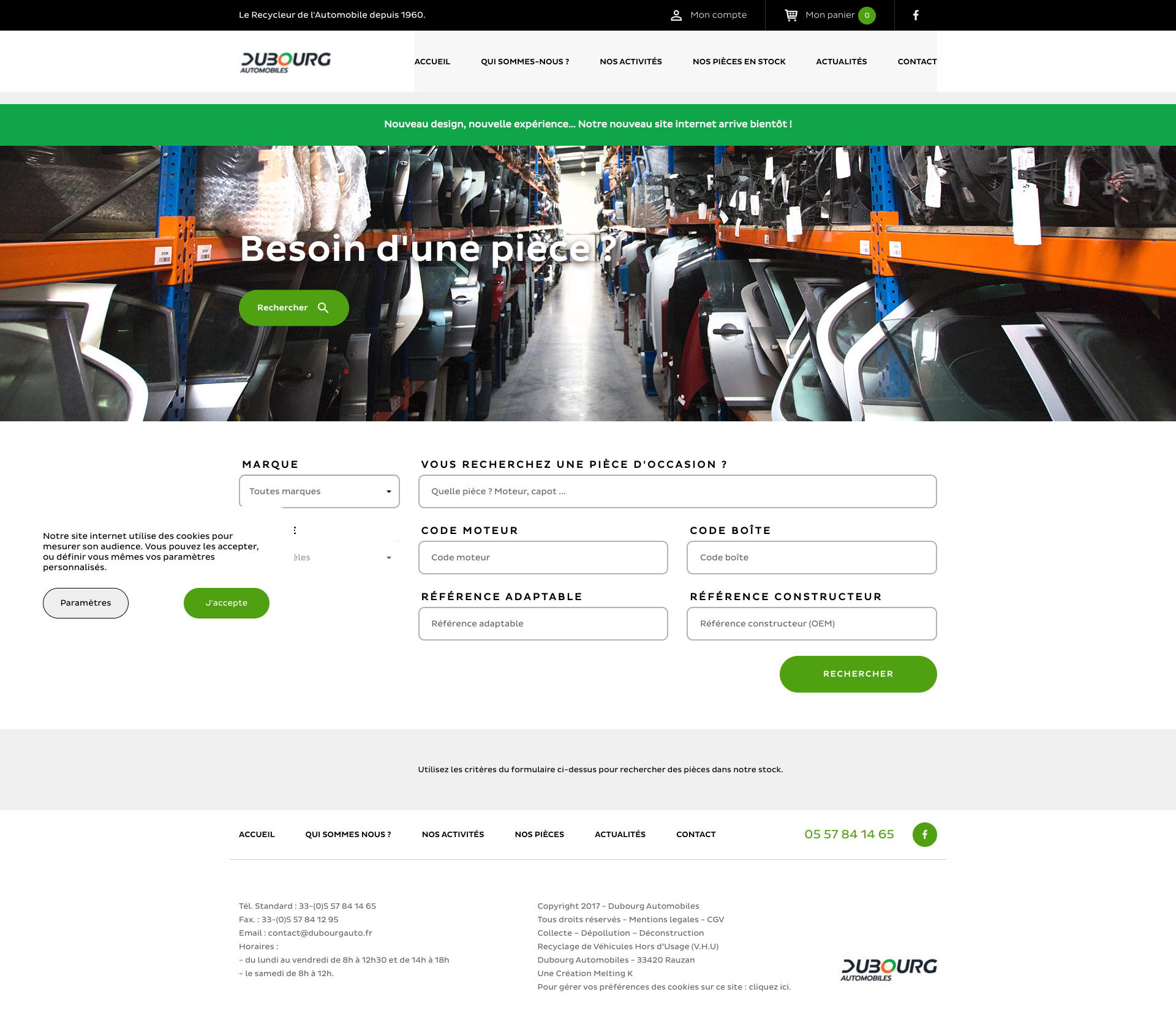 Aperçu du site