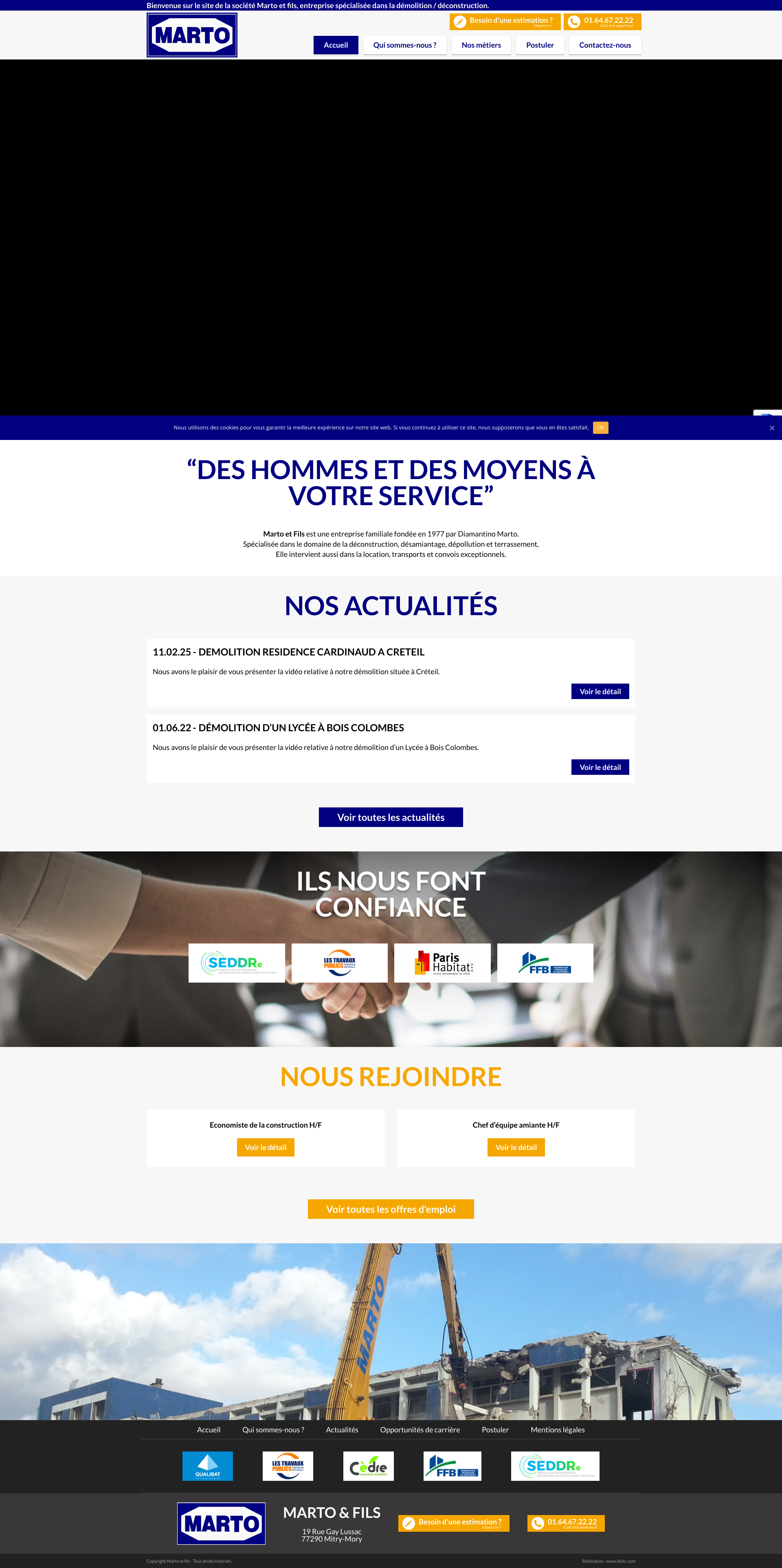 Aperçu du site