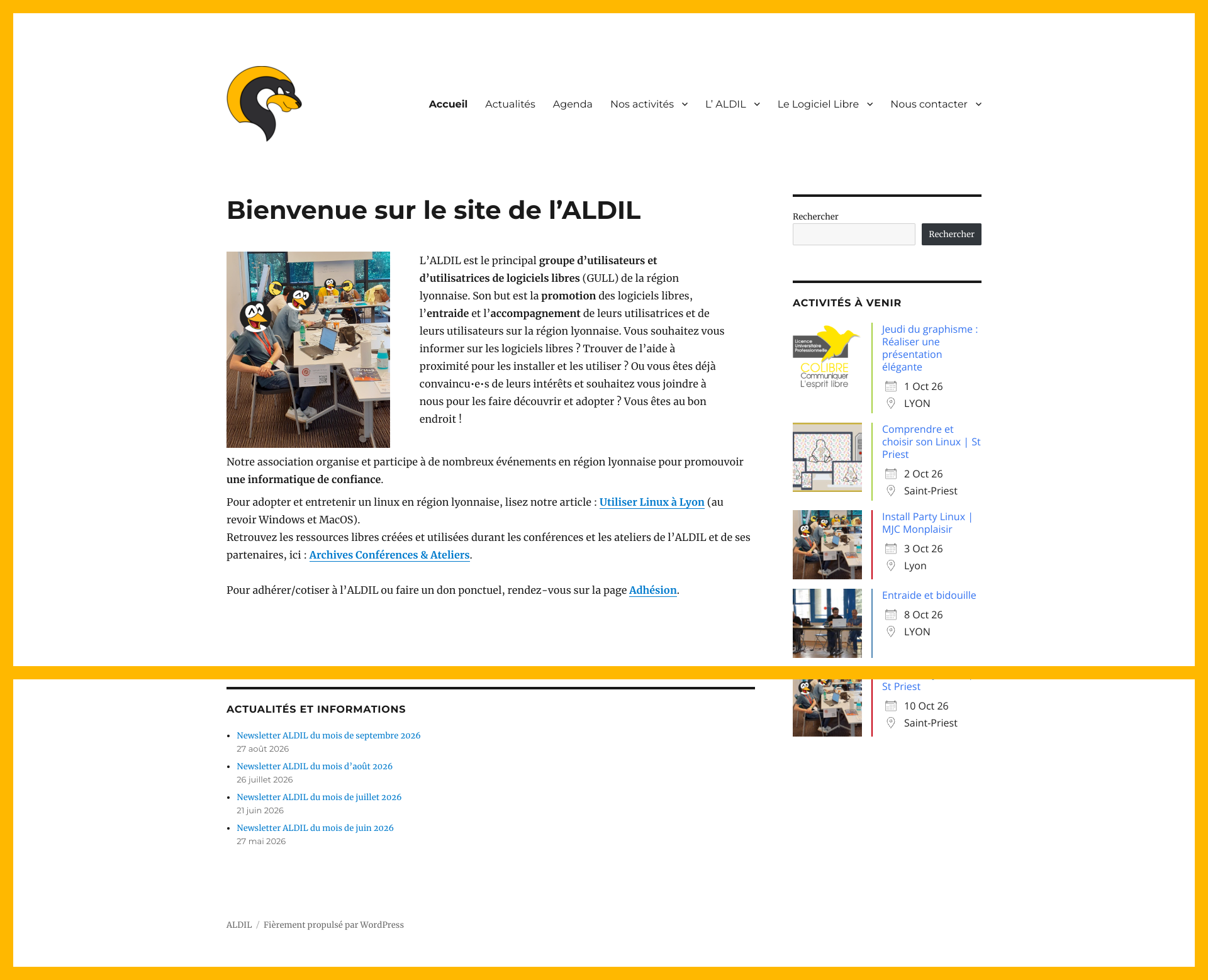 Aperçu du site