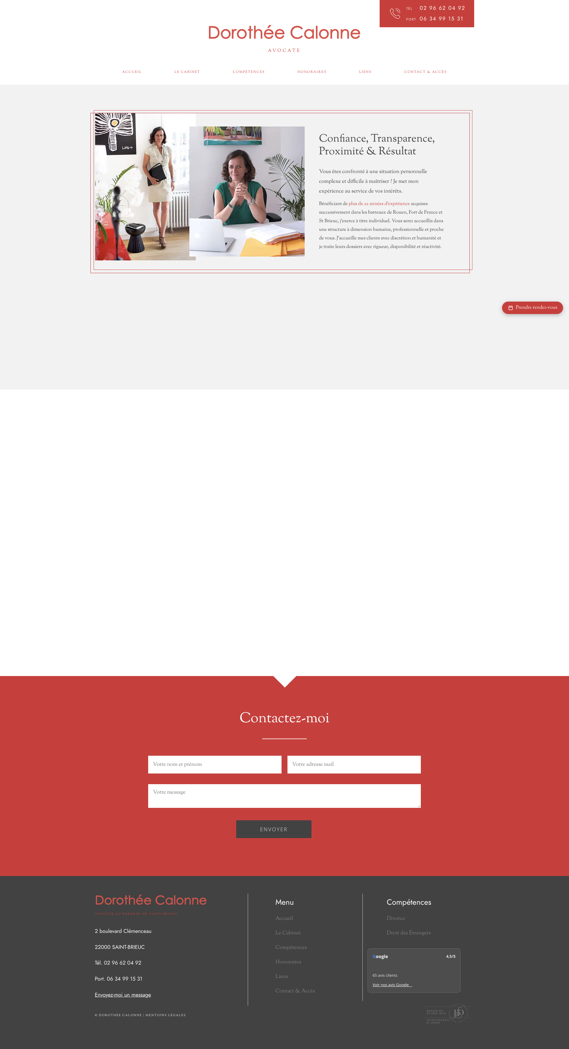 Aperçu du site