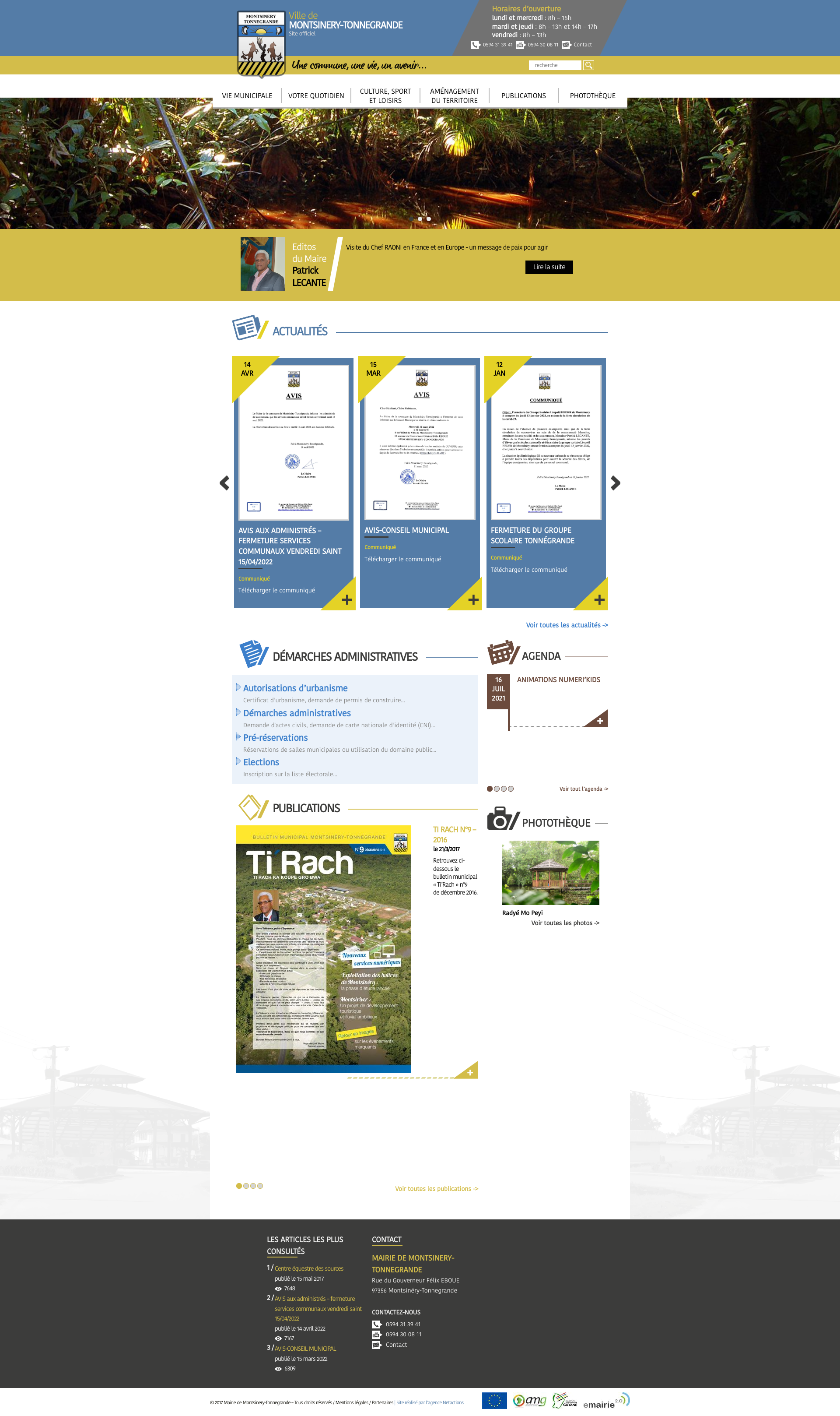 Aperçu du site