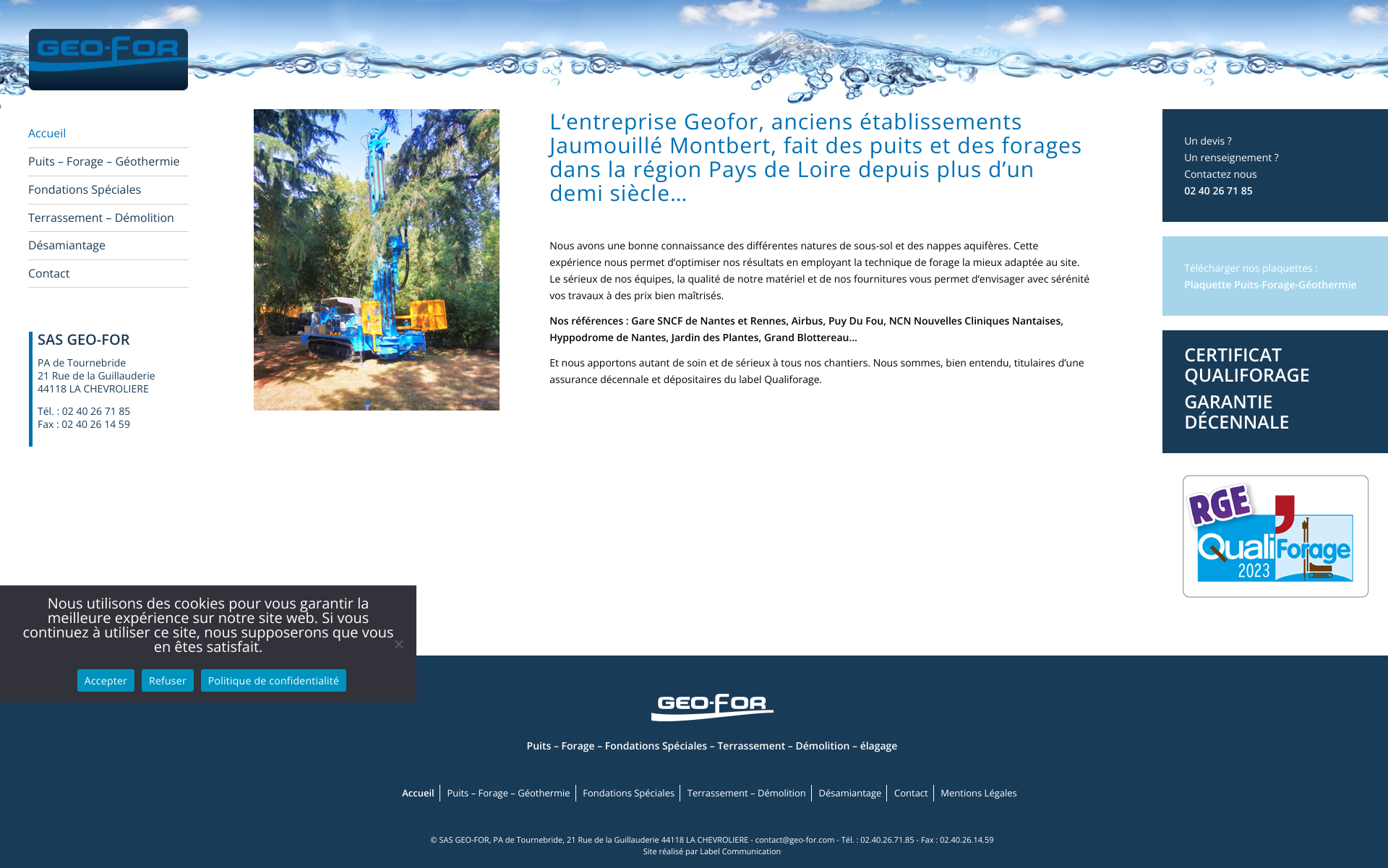 Aperçu du site
