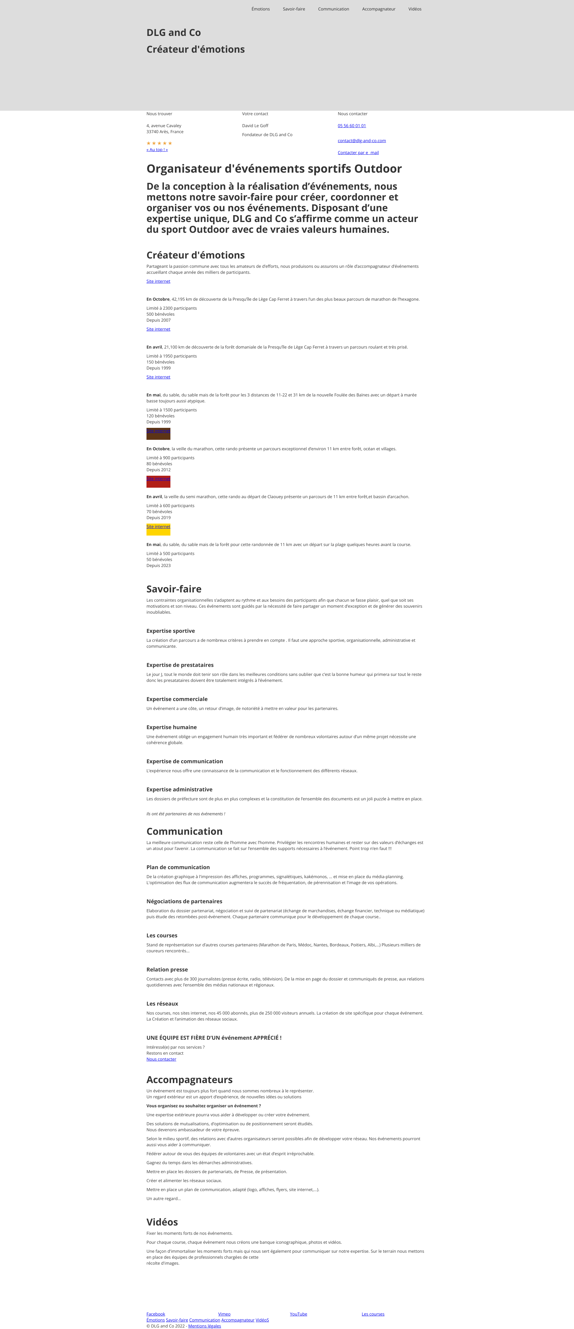 Aperçu du site