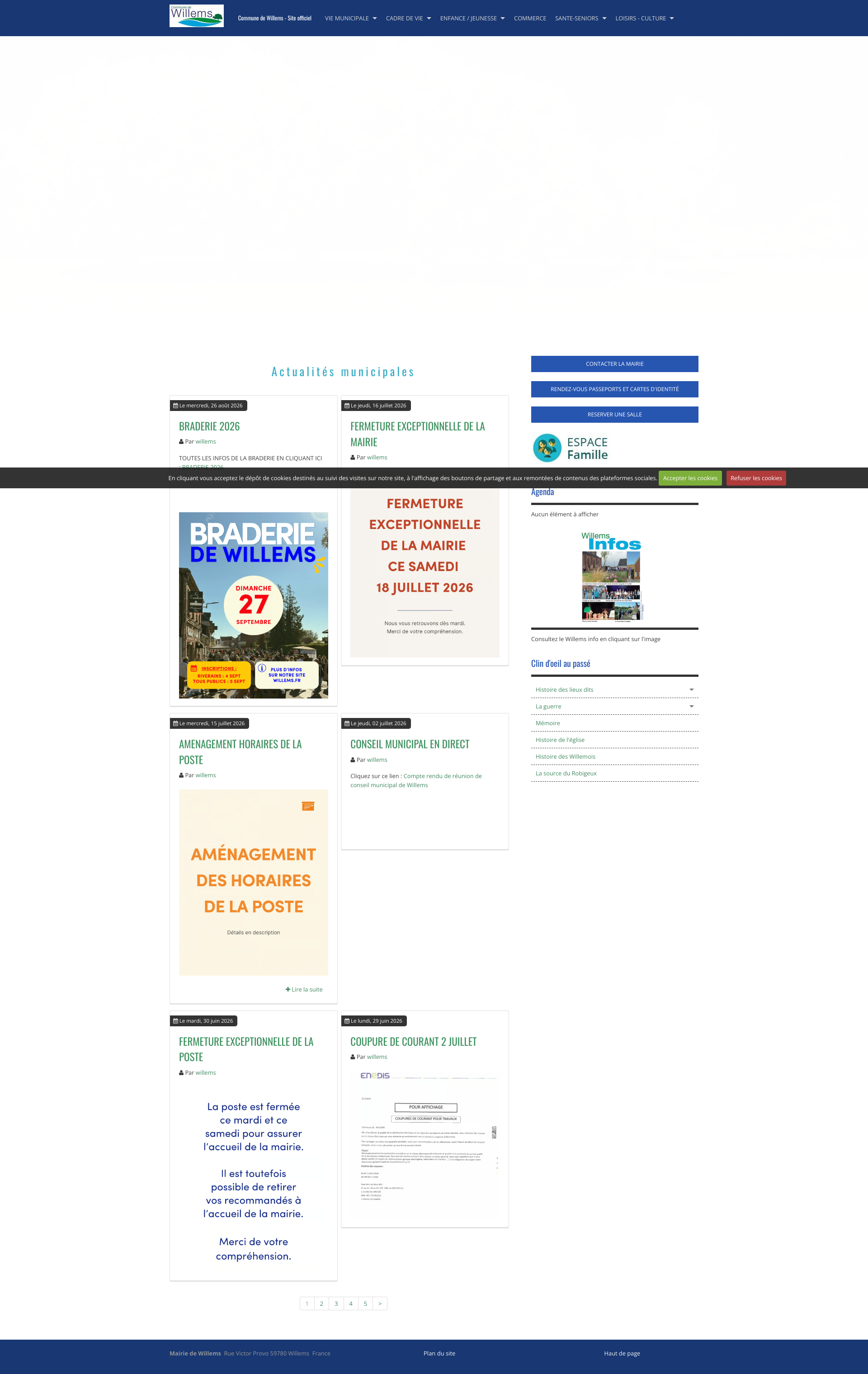 Aperçu du site