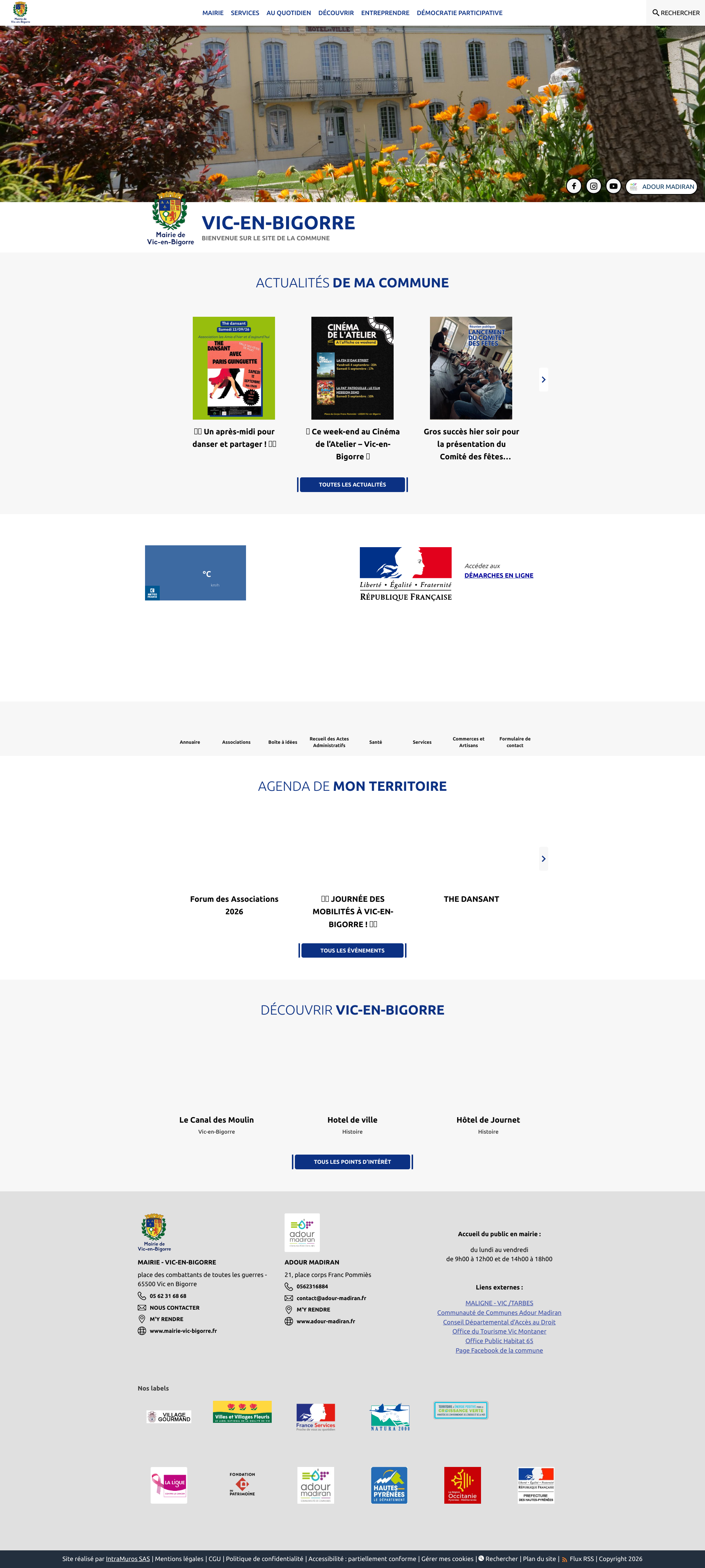 Aperçu du site