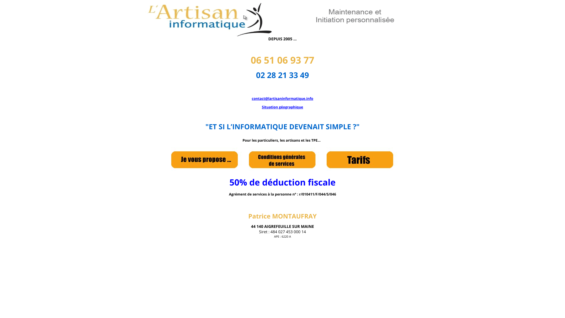 Aperçu du site