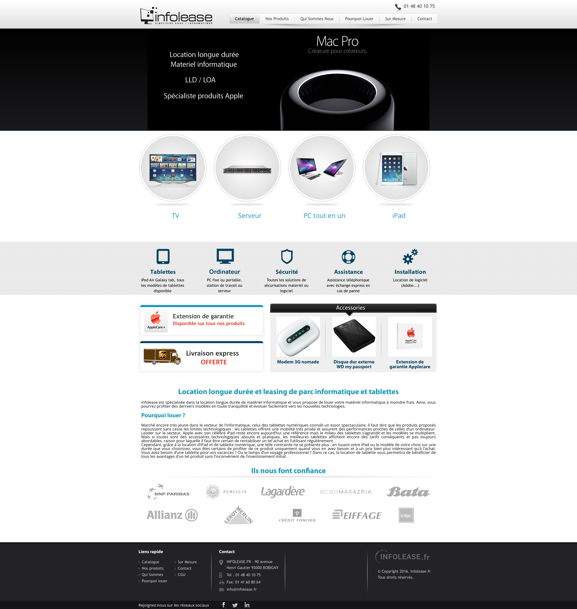 Aperçu du site