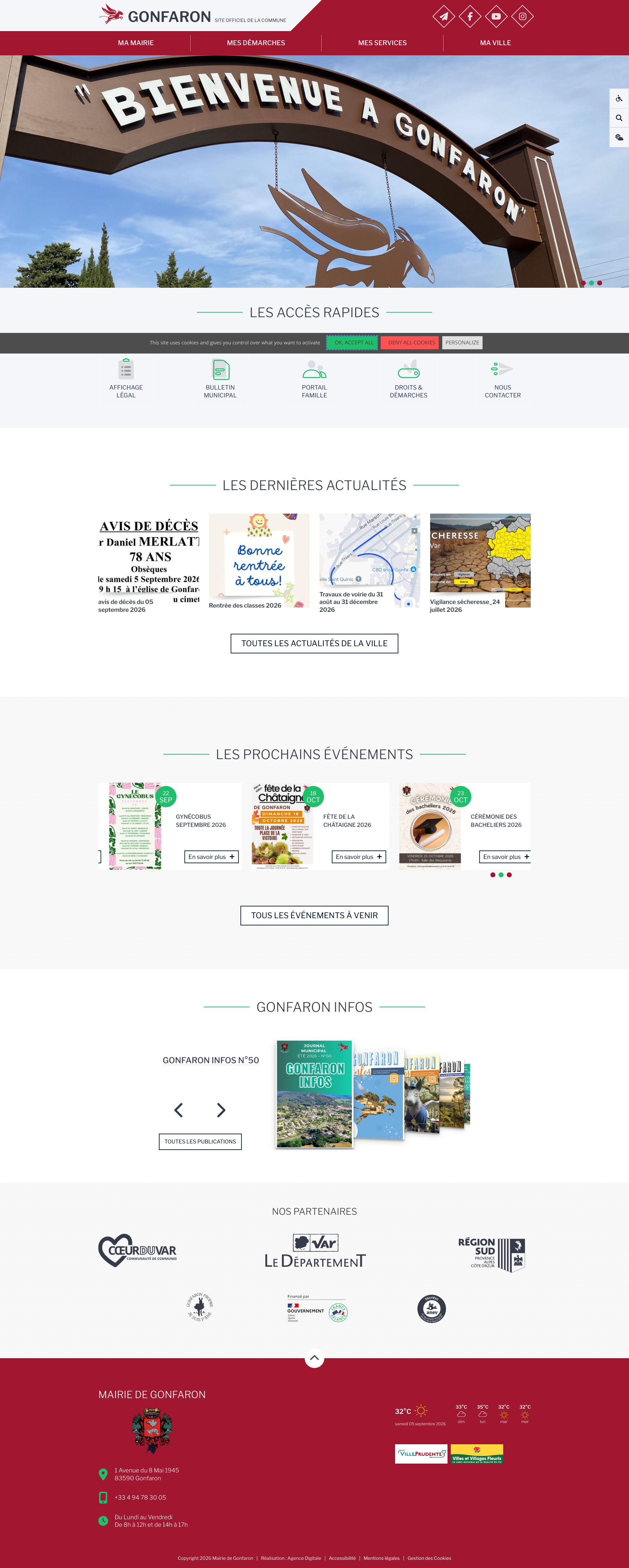 Aperçu du site