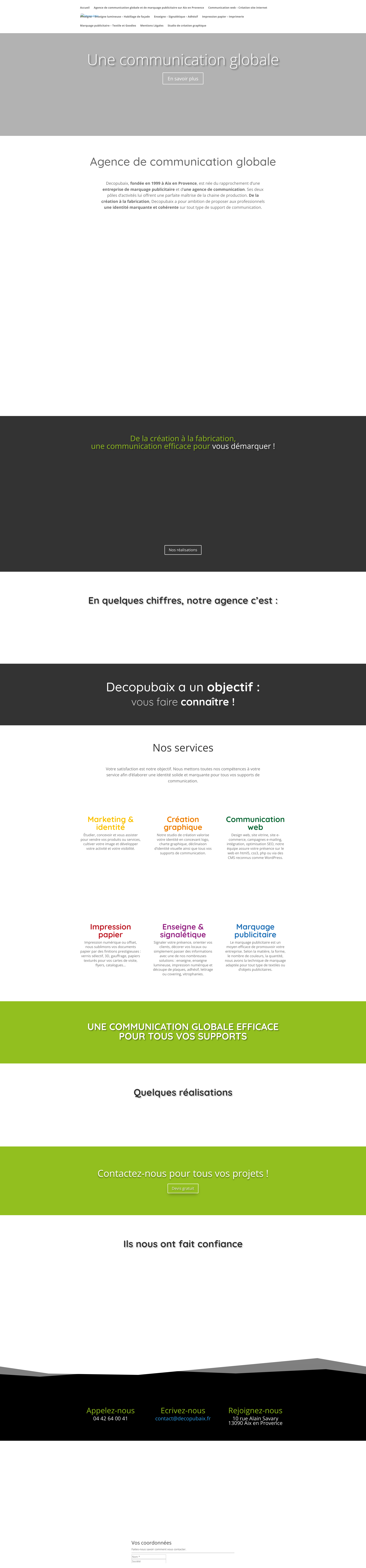 Aperçu du site