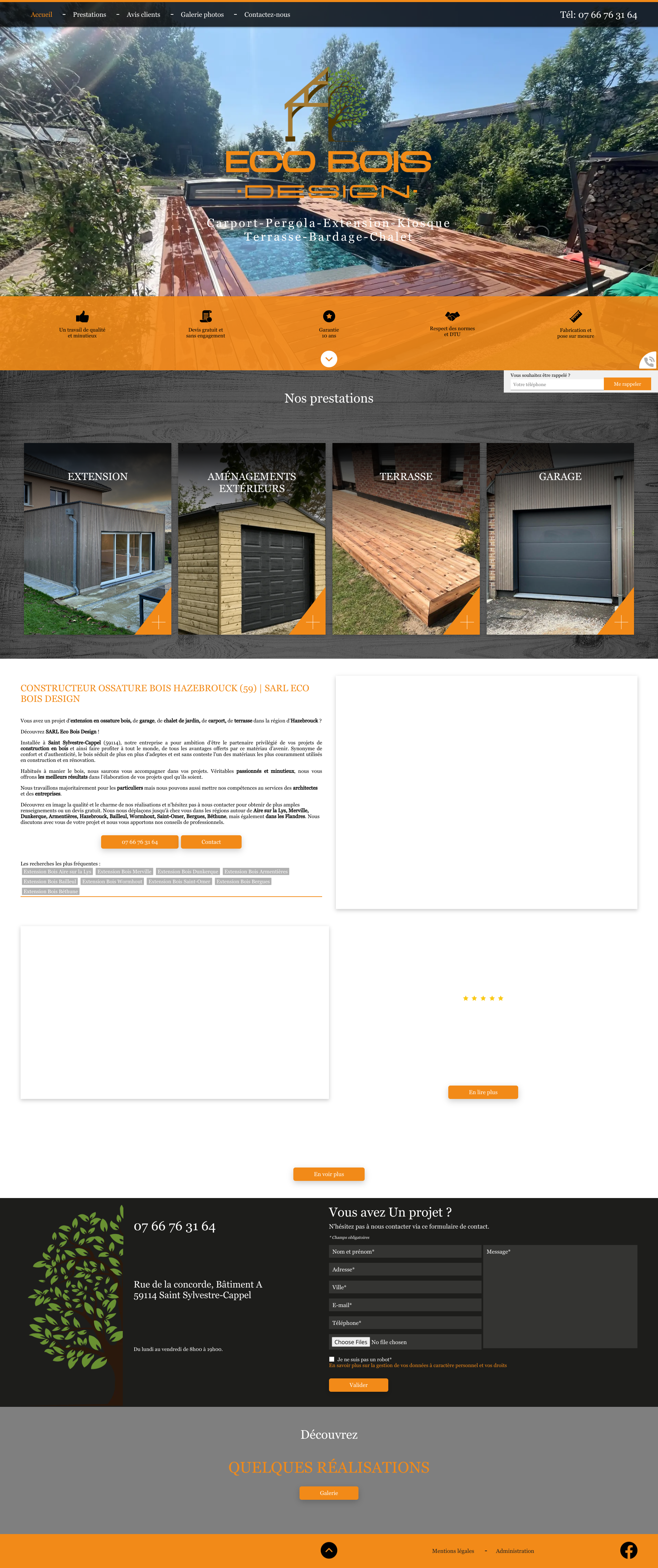 Aperçu du site