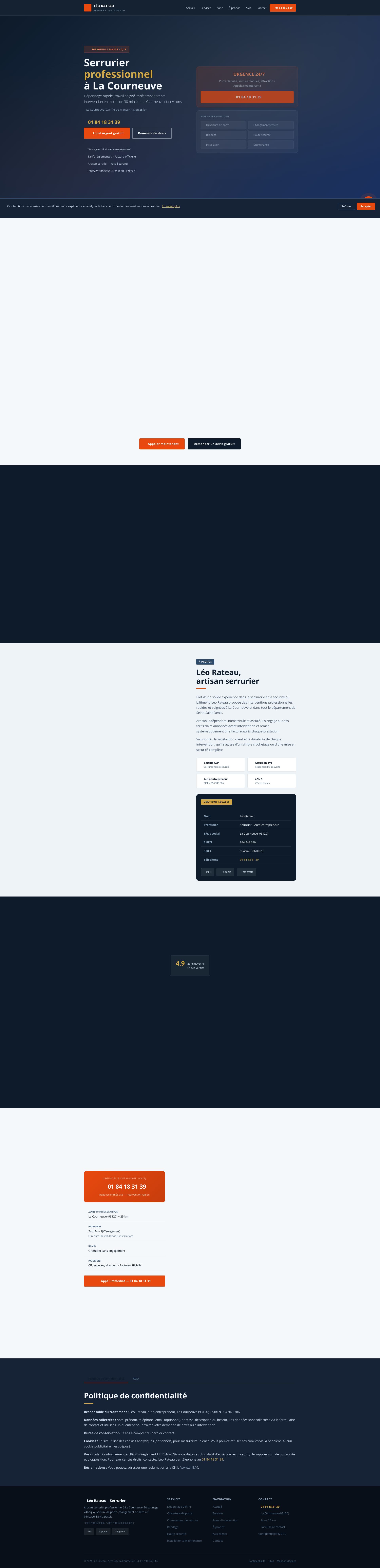 Aperçu du site