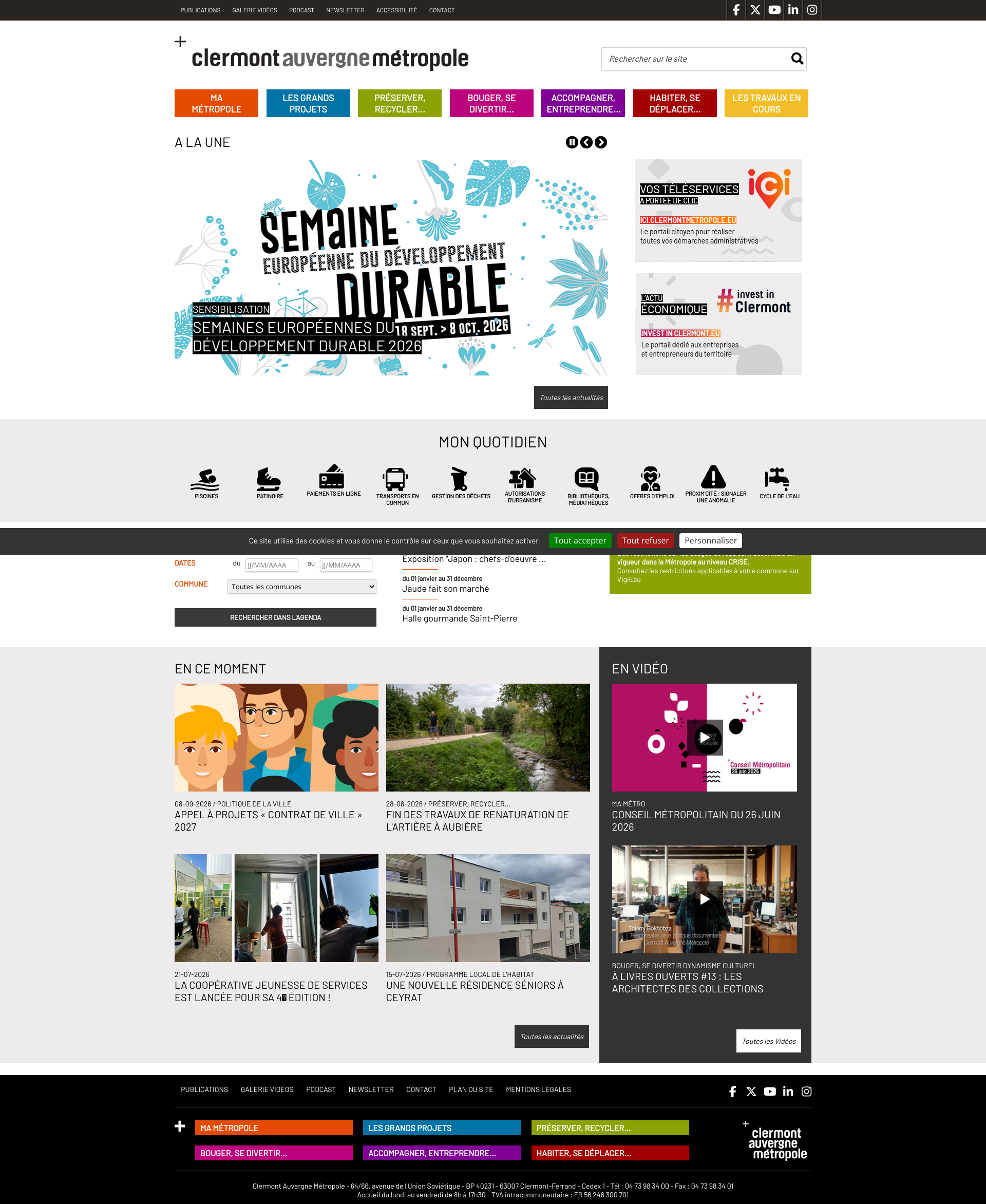 Aperçu du site