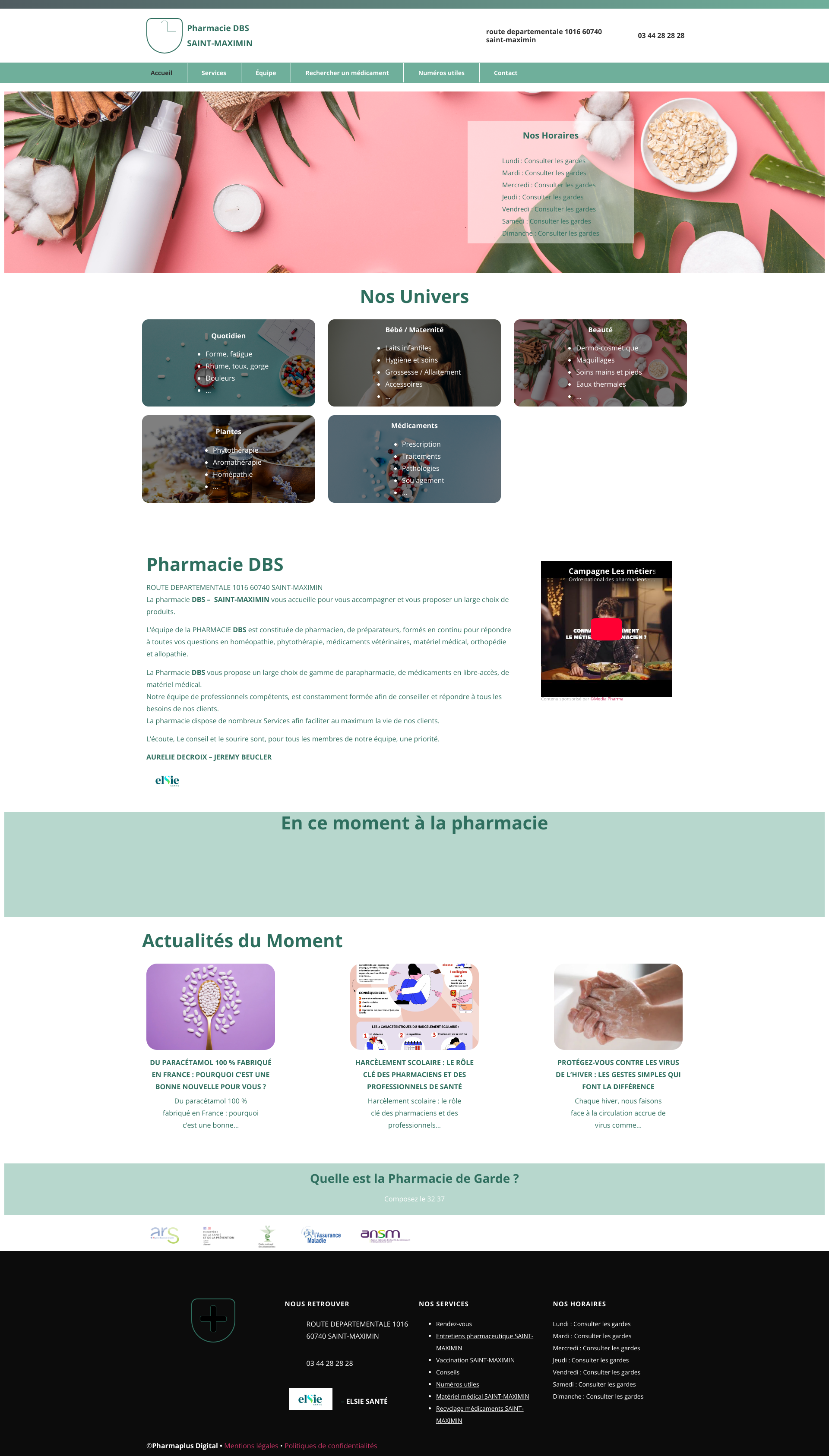 Aperçu du site
