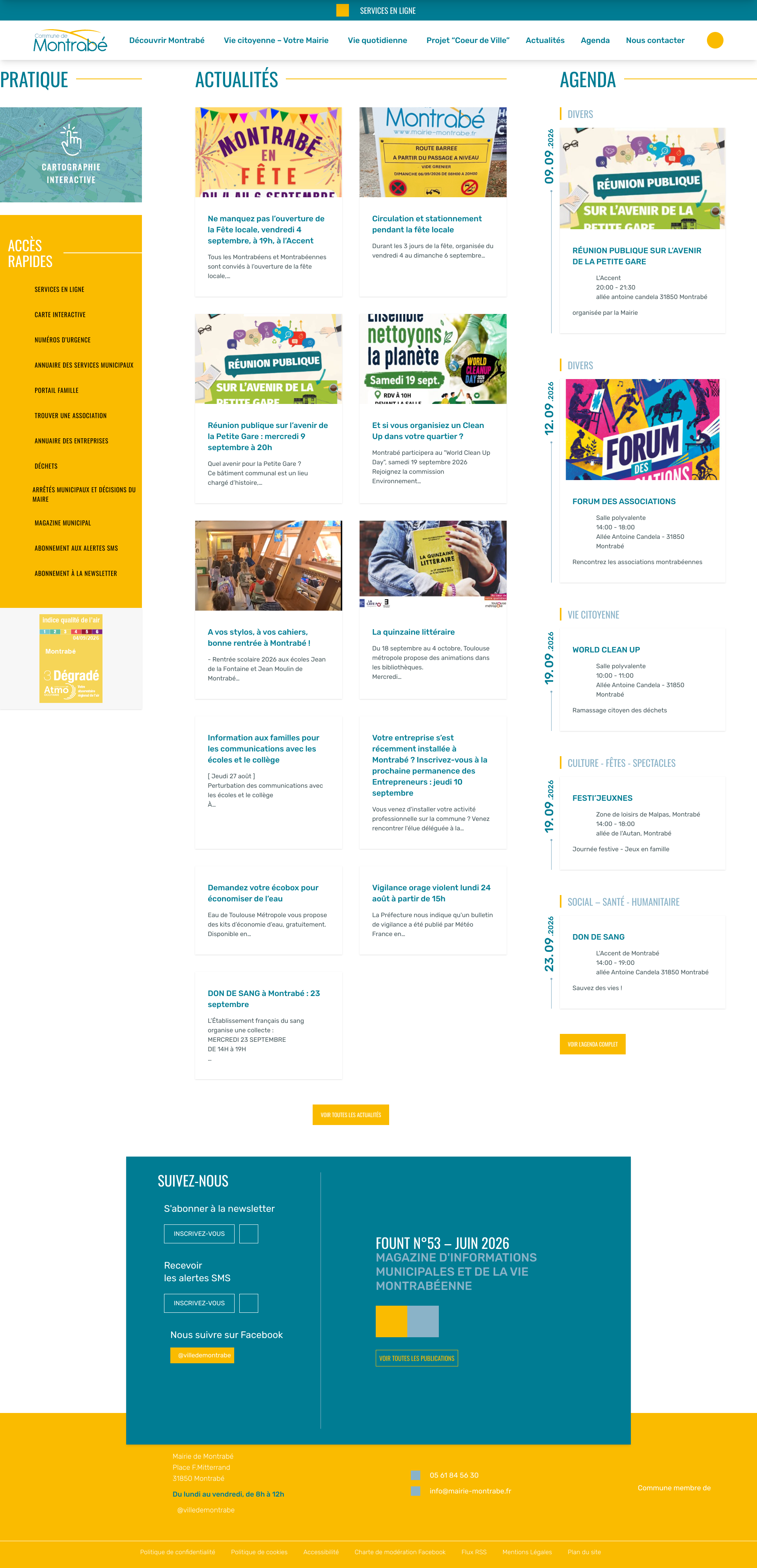 Aperçu du site