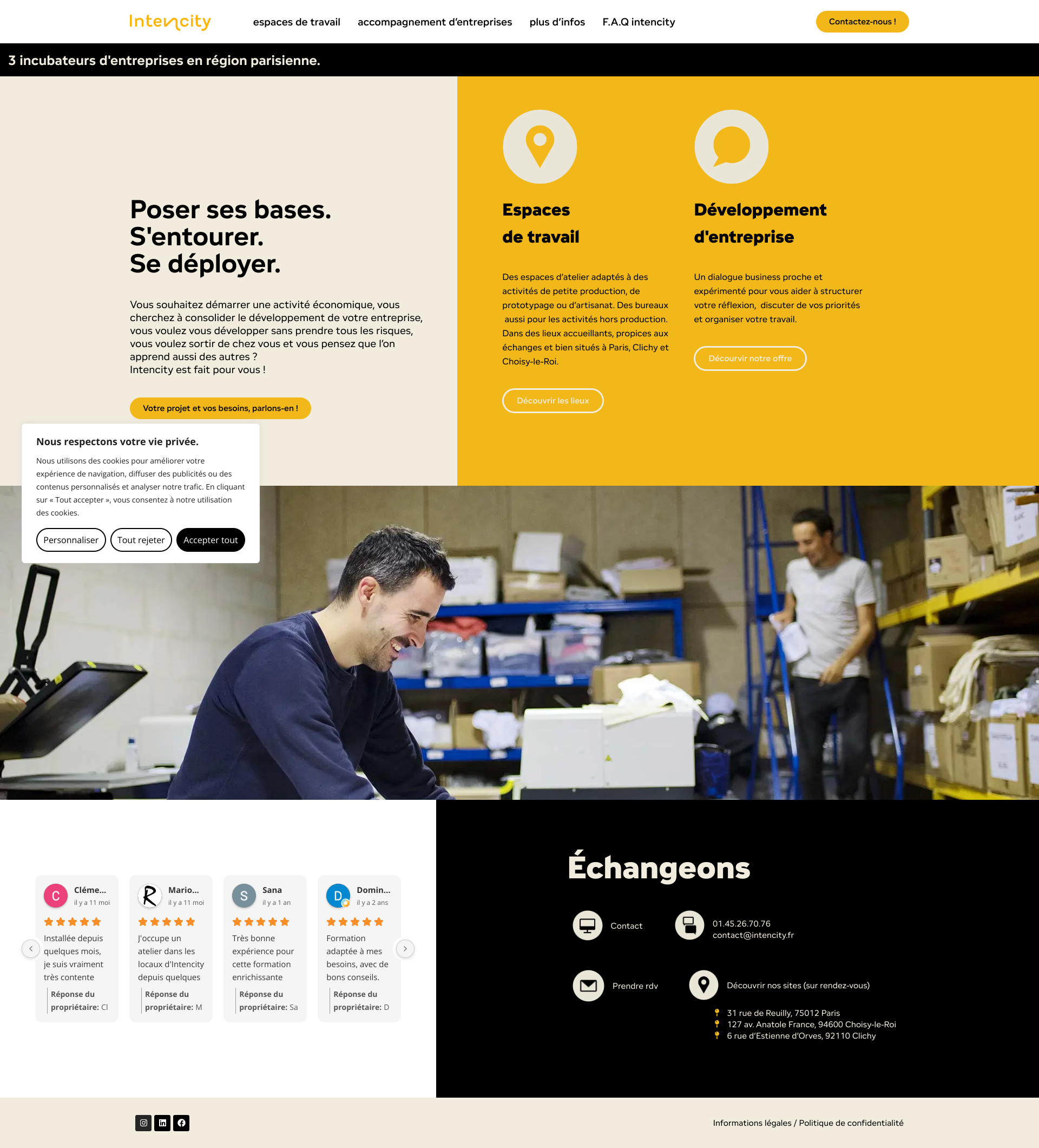 Aperçu du site