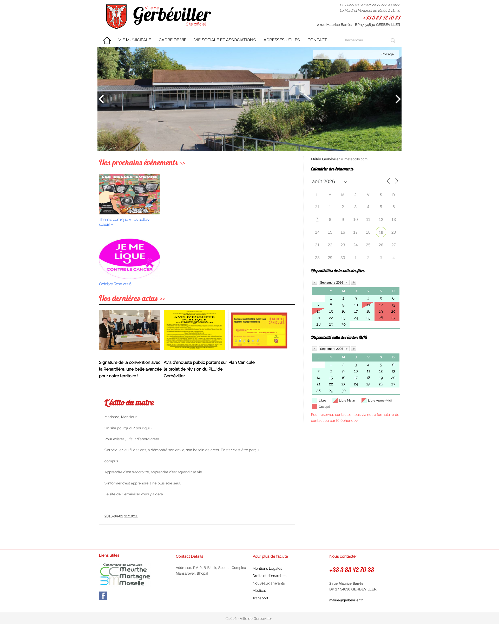 Aperçu du site
