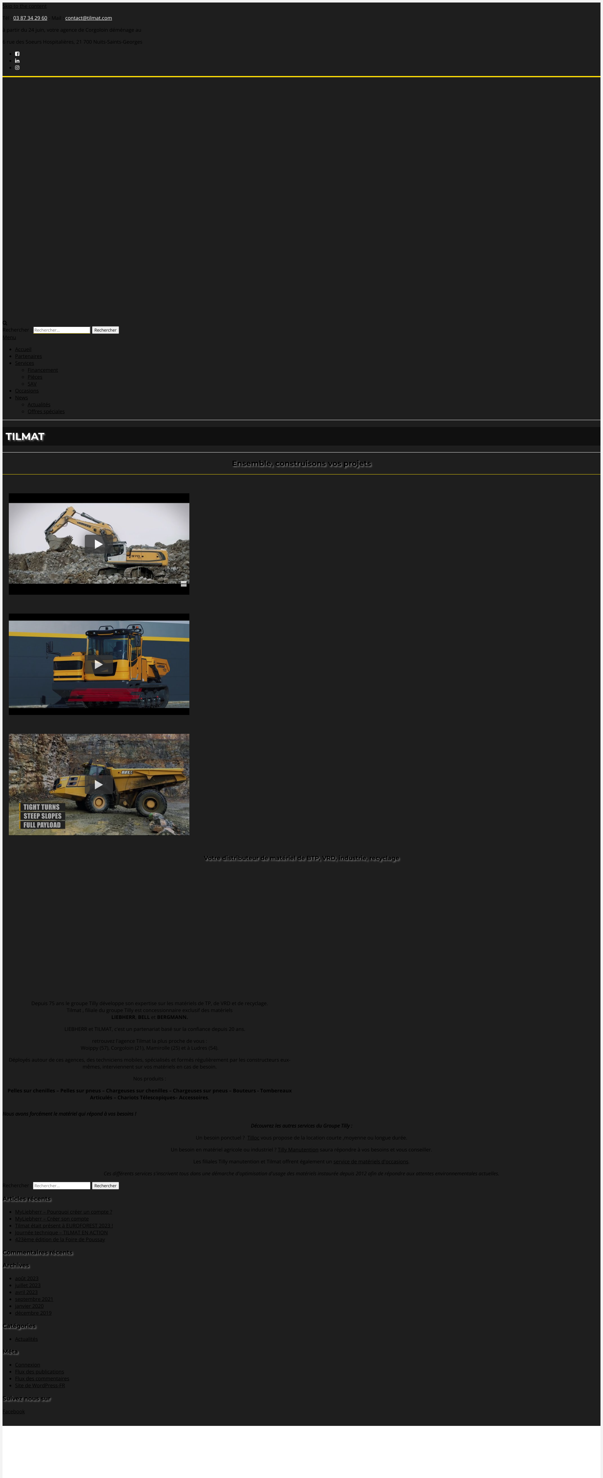Aperçu du site