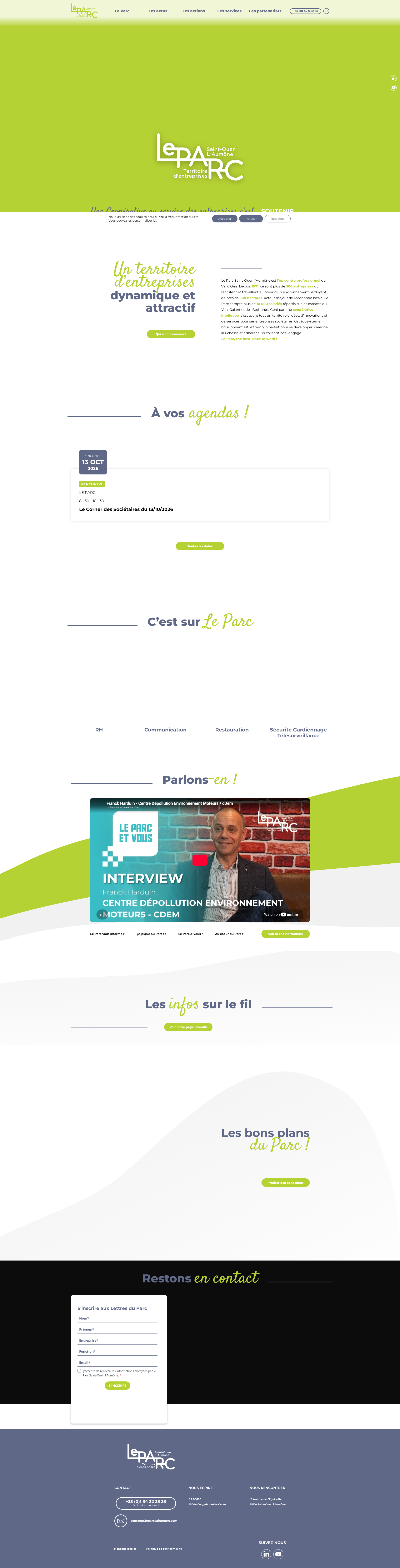 Aperçu du site