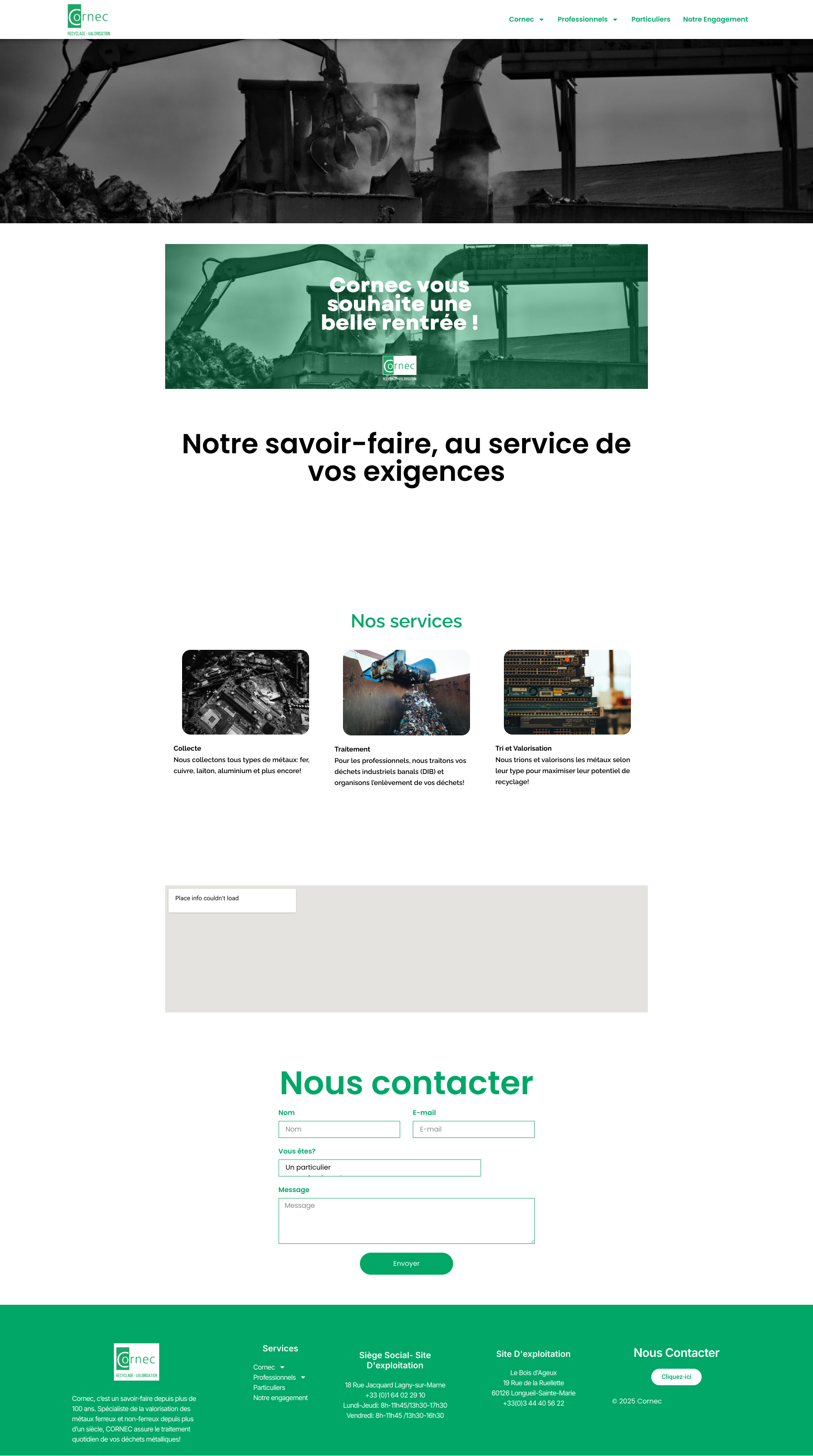 Aperçu du site