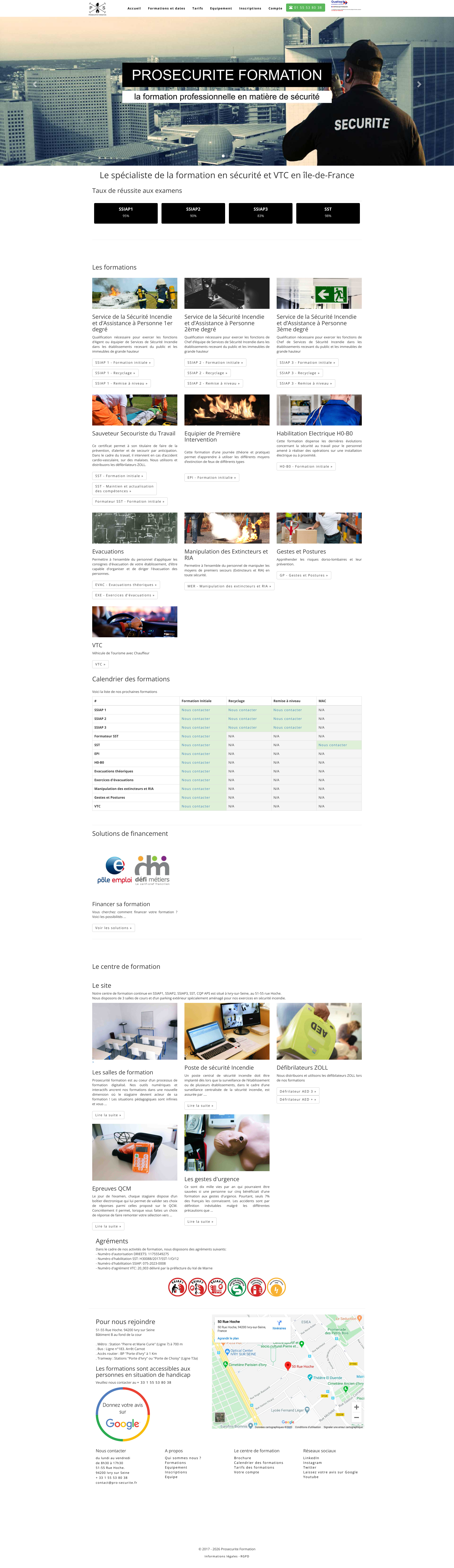 Aperçu du site